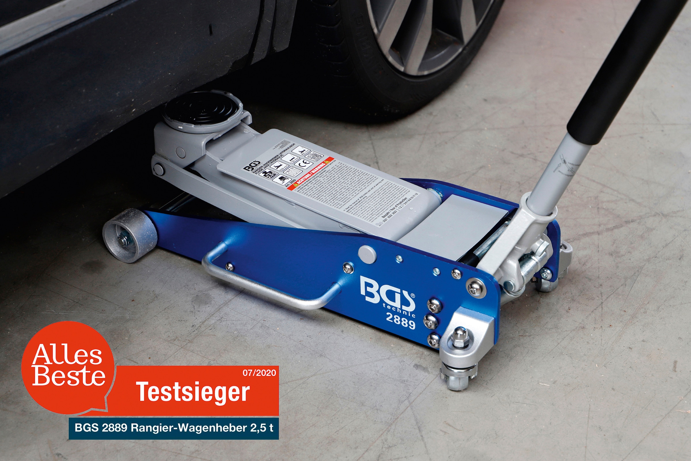 BGS Rangierwagenheber »2889«, hydraulisch, Aluminium-Stahl-Konstruktion, bis 2,5 t