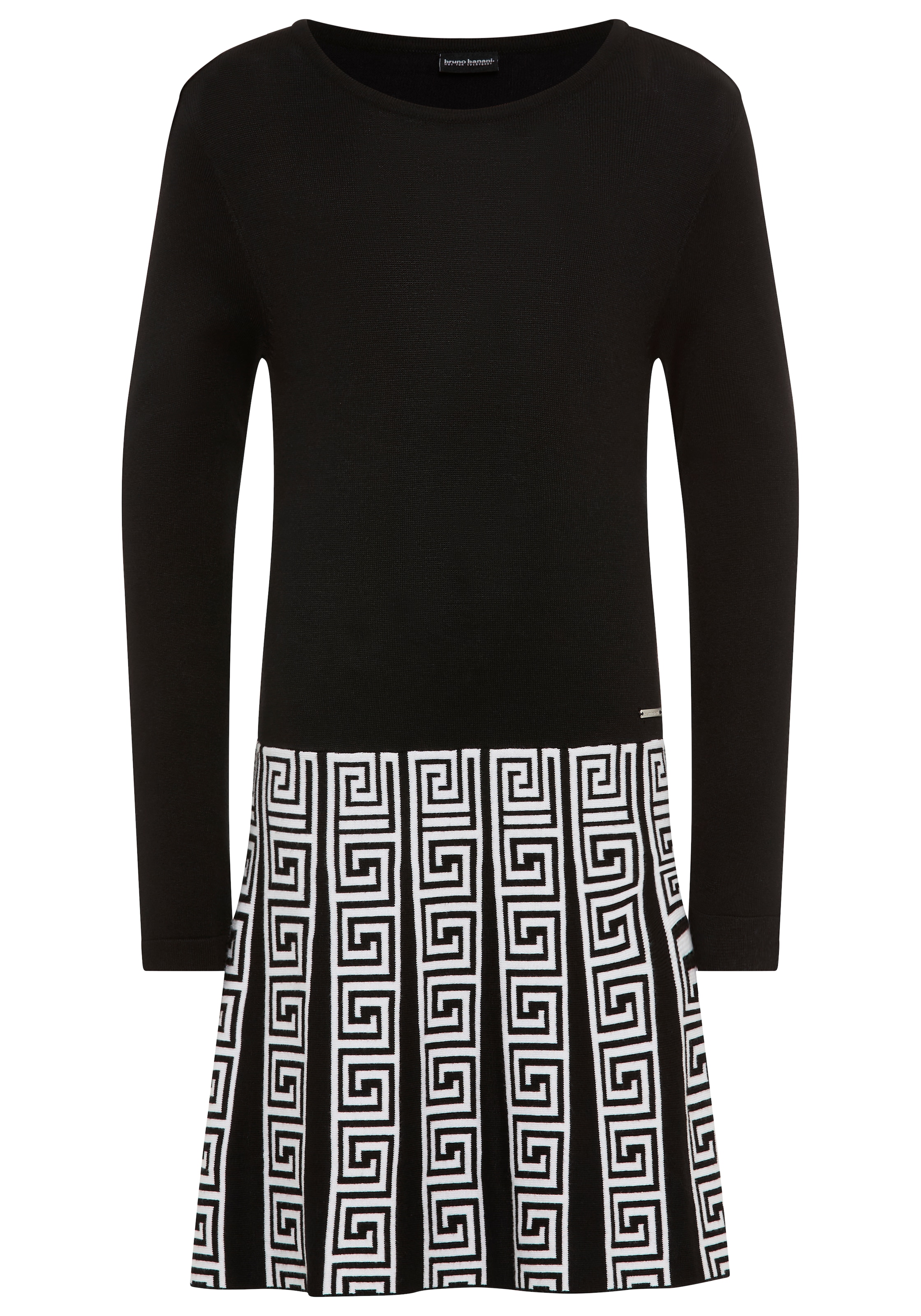 Bruno Banani Strickkleid »Strickkleid mit Faltenrock und Jacquardmuster«, NEUHEIT: BRUNO BANANI für TEENS! Trendiges Strickkleid