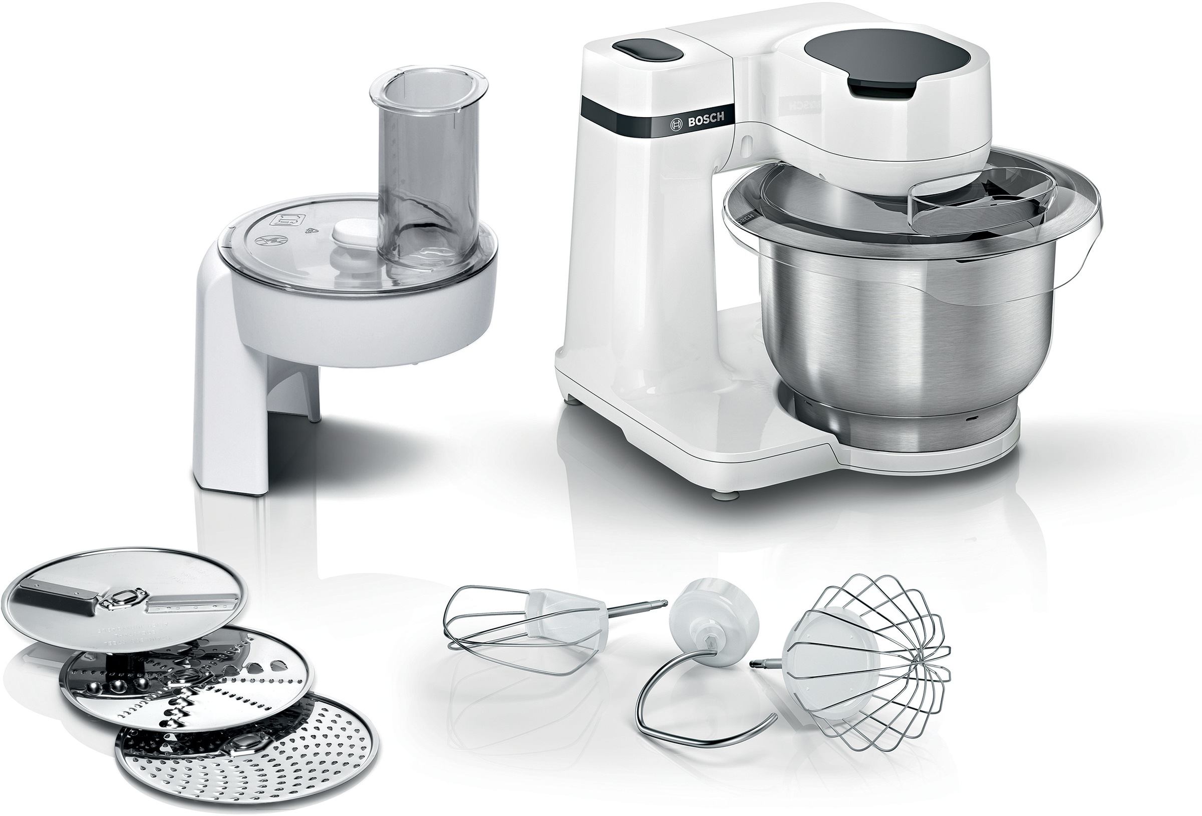 BOSCH Küchenmaschine »MUMS2EB01 MUM Serie 2«, Durchlaufschnitzler, 3 Reibes günstig online kaufen