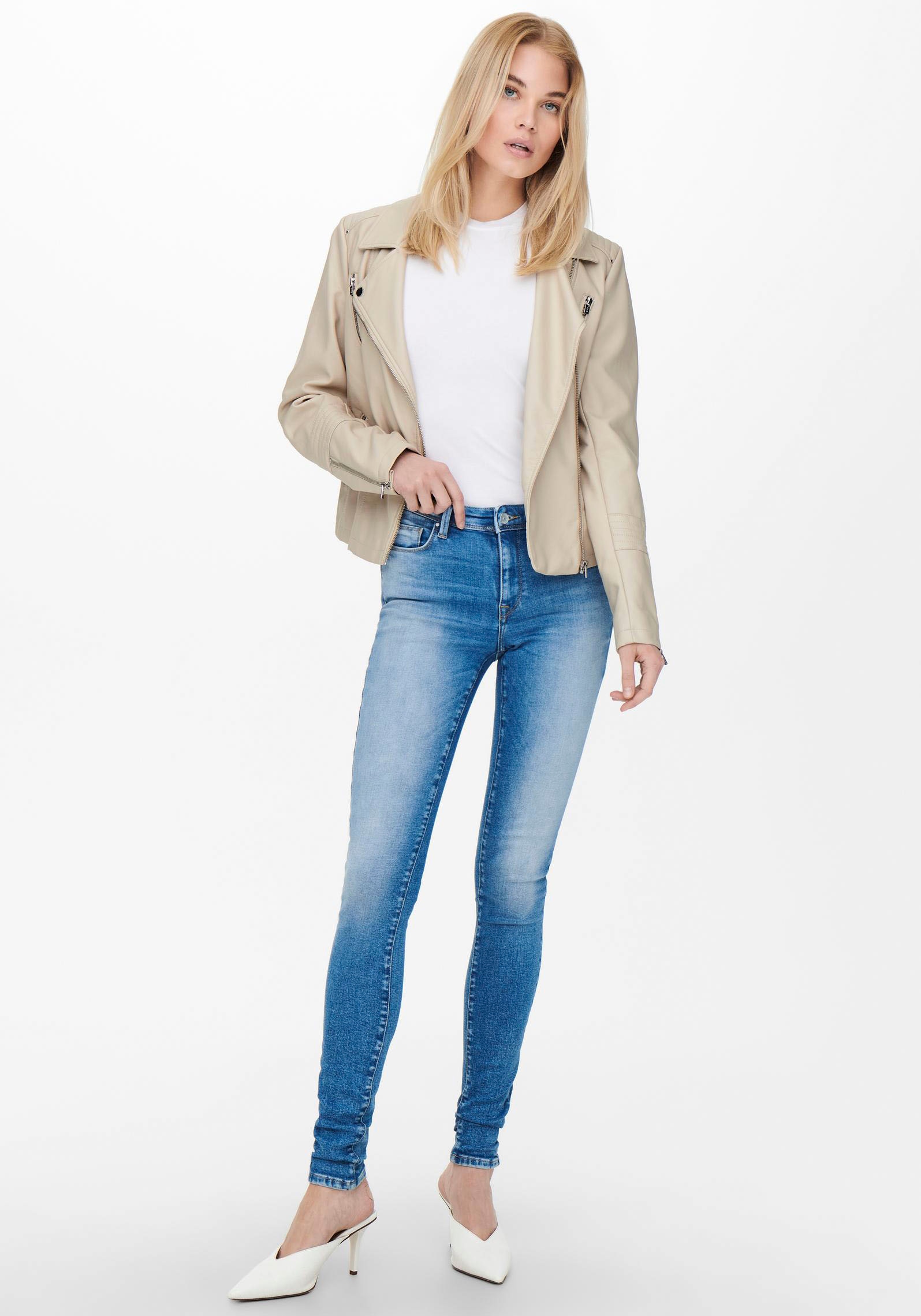 ONLY Lederimitatjacke »ONLGEMMA FAUX LEATHER BIKER OTW NOOS«, im Biker-Style