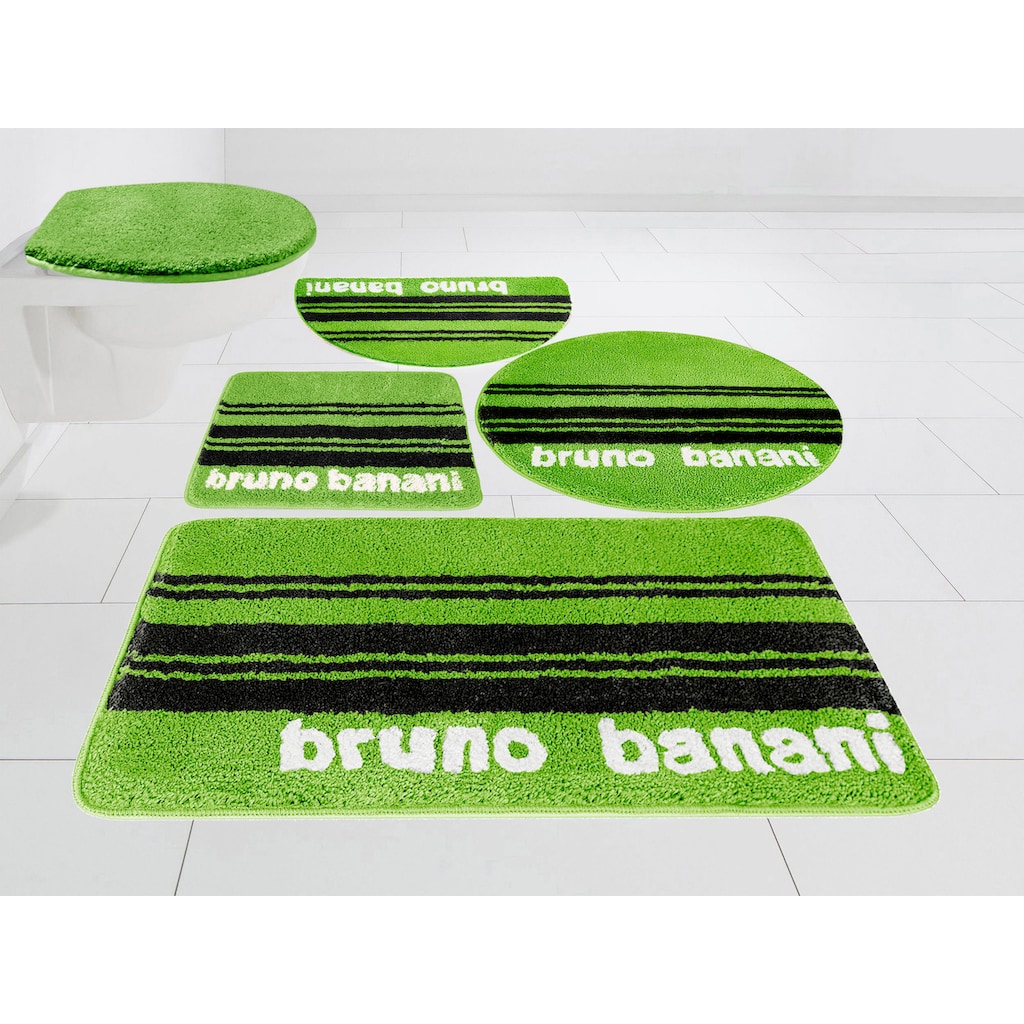 Bruno Banani Badematte »Daniel«, Höhe 20 mm, rutschhemmend beschichtet, fußbodenheizungsgeeignet-strapazierfähig, mit Streifen, angenehm weich, Badematten auch als 3 teiliges Set erhältlich