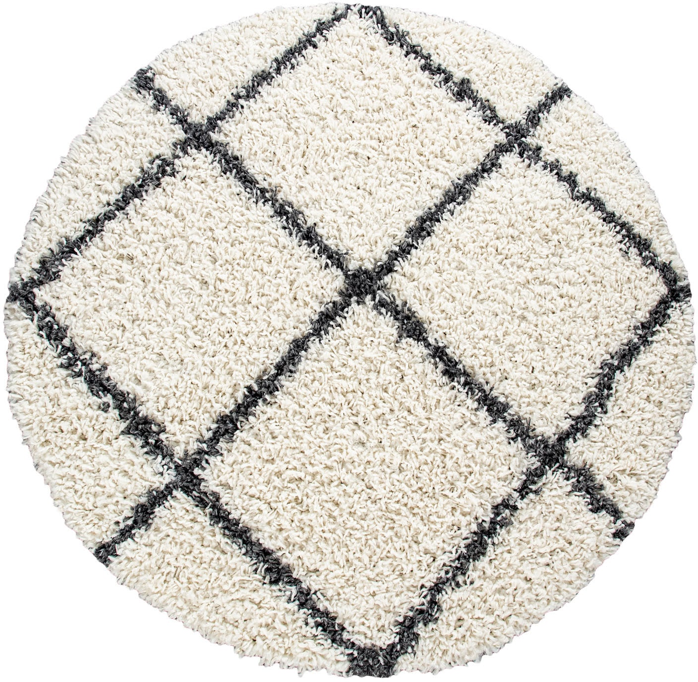 Paco Home Hochflor-Teppich »Kalmar 441«, rund, 40 mm Höhe, Scandi Design, R günstig online kaufen