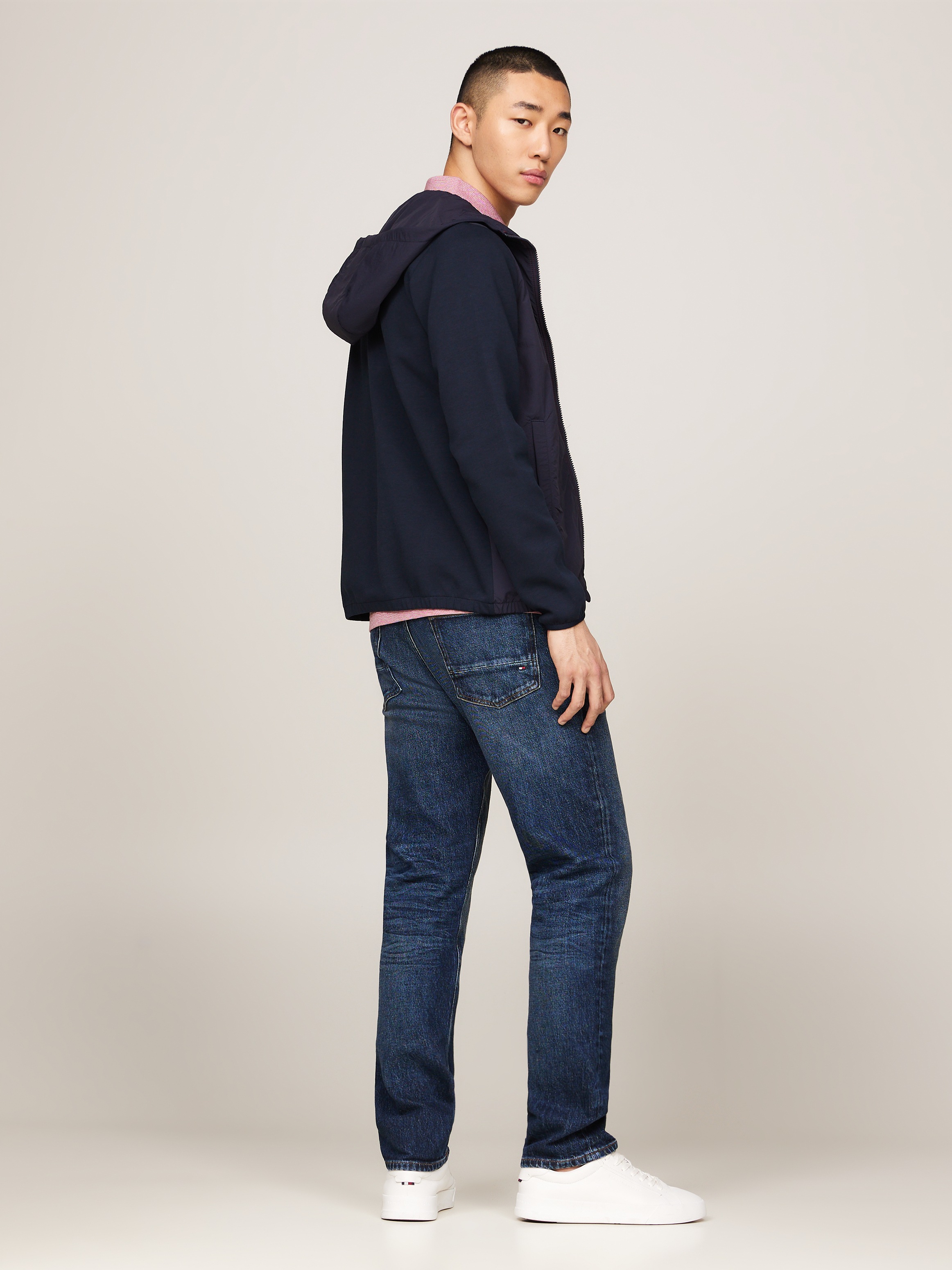 Tommy Hilfiger Sweatjacke »MONOTYPE MIX MEDIA HDD ZIP THRU«, mit Kapuze