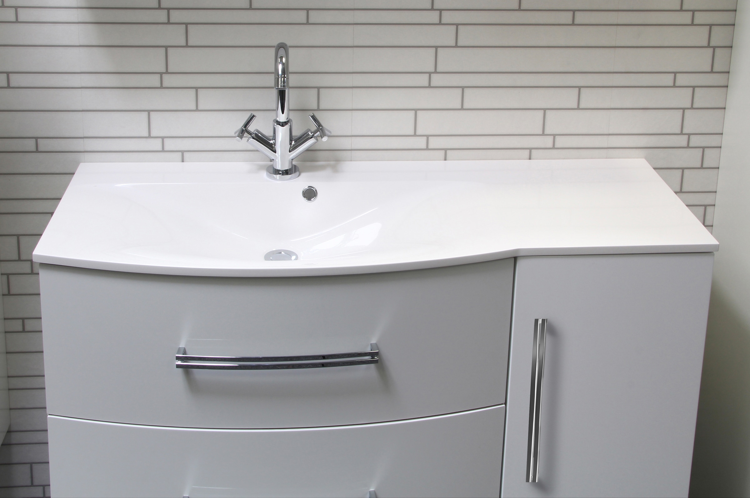 FACKELMANN Einbauwaschbecken »Lugano«, Gussmarmor, Breite 115 cm