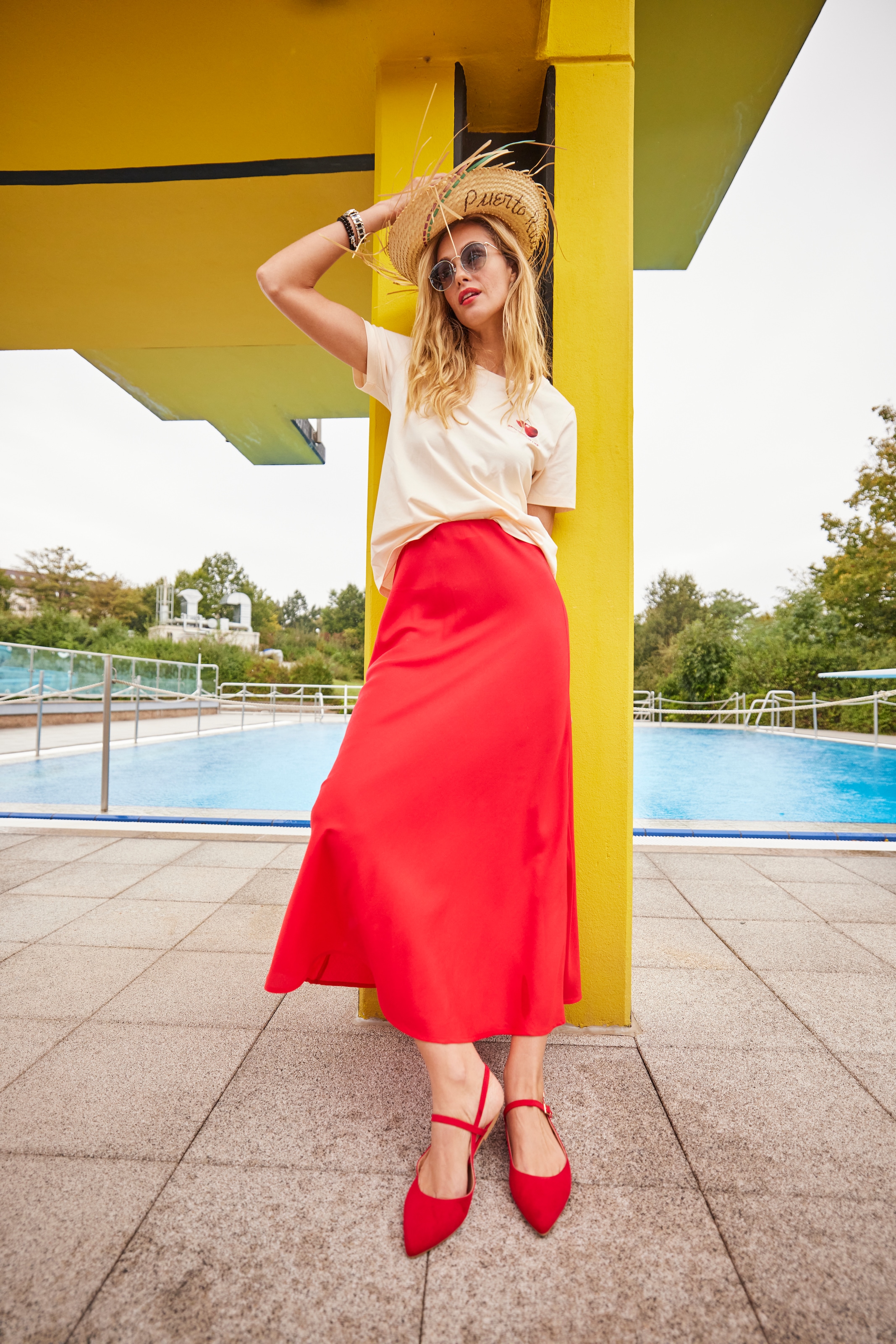 Aniston CASUAL Maxirock, in sommerlichen Farben