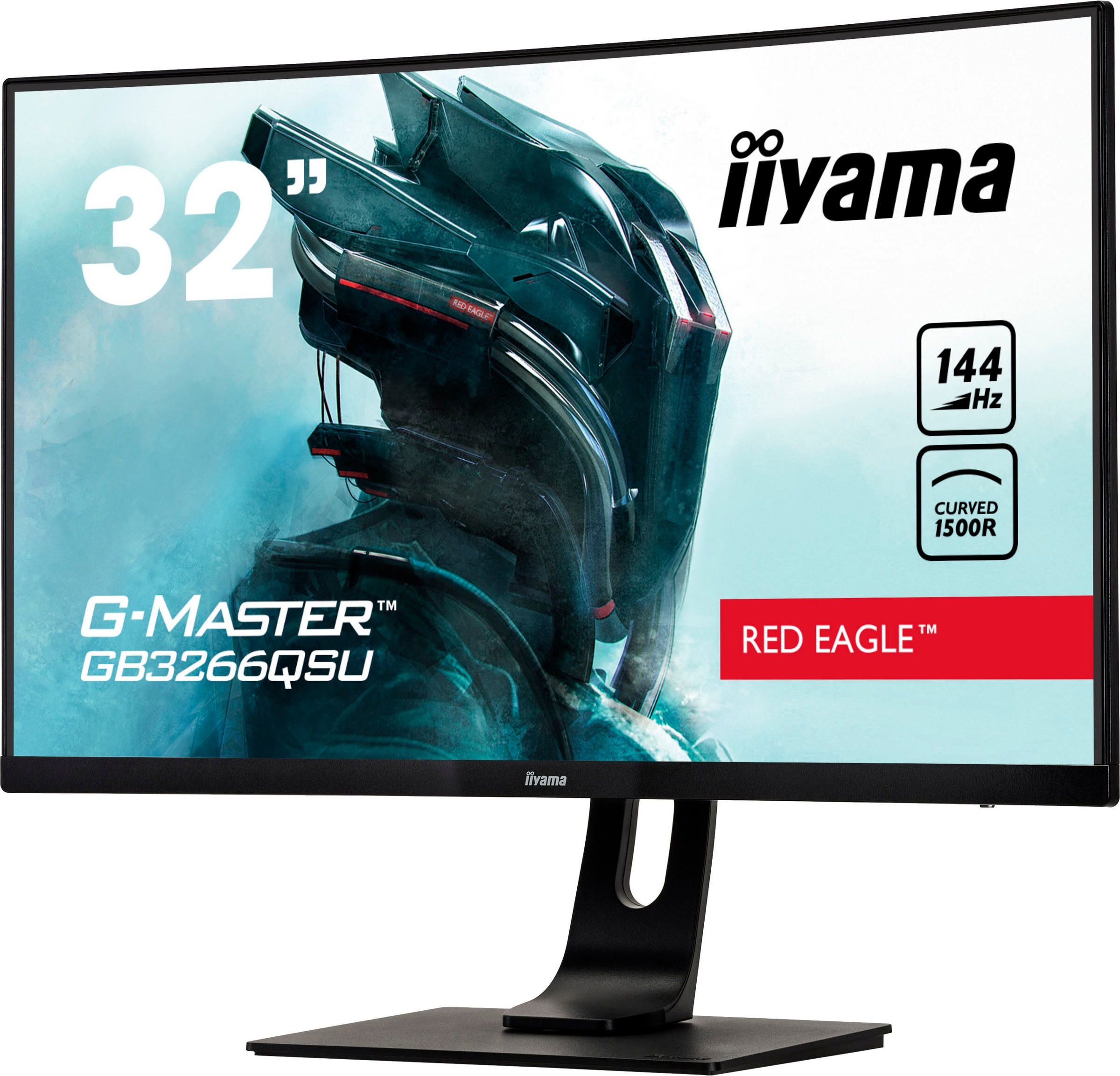 Iiyama Curved-LED-Monitor »G-MASTER GB3266QSU-B1«, 80 cm/31,5 Zoll, 2560 x 1440 px, WQHD, 1 ms Reaktionszeit, 144 Hz