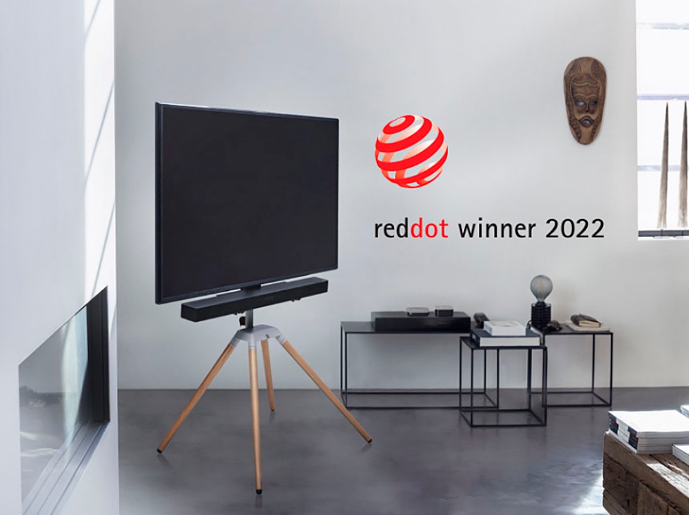 One for All TV-Ständer »WM 7476« bis 178 cm Zoll Quadpod TV Stand 70" 360 Grad drehbar, light
