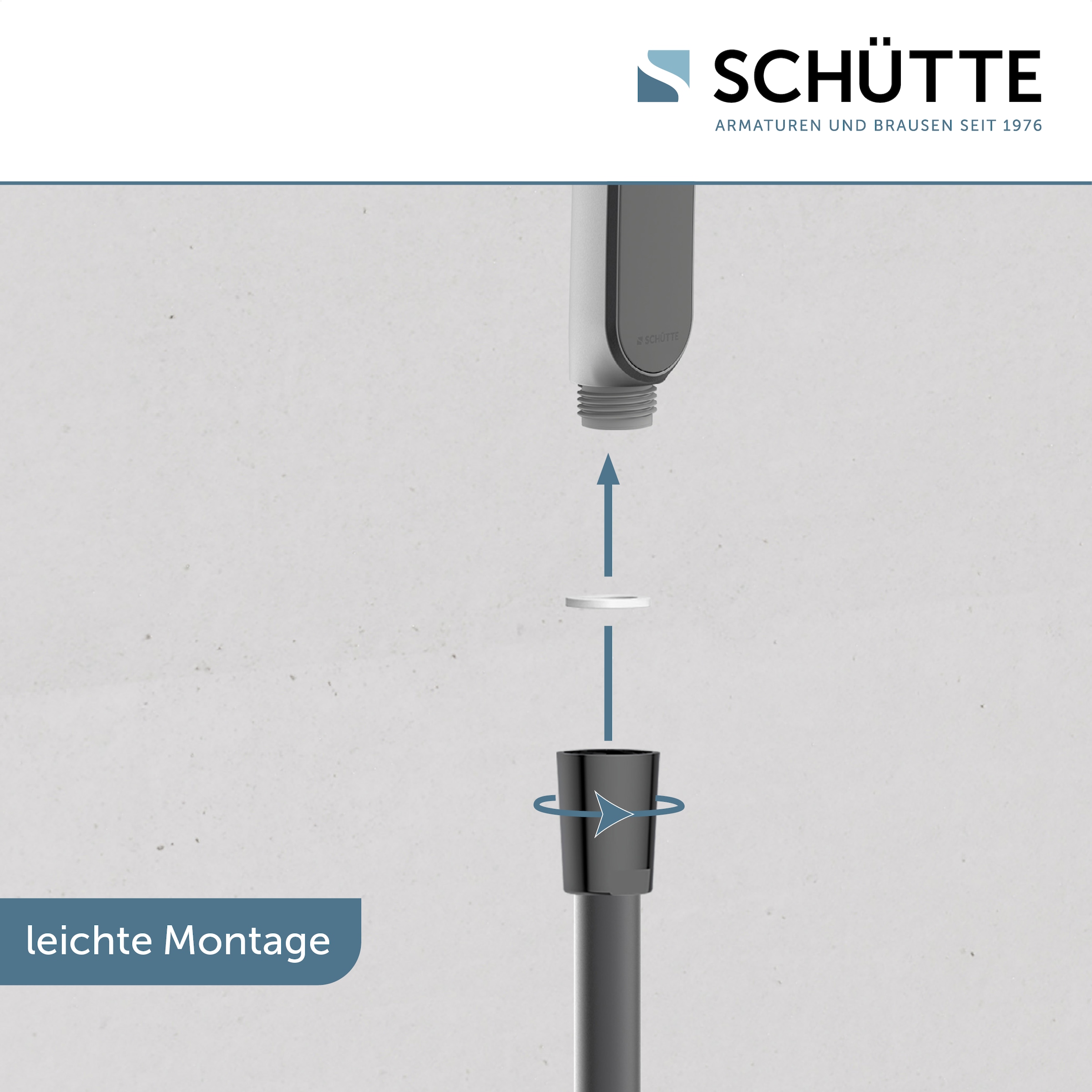 Schütte Stangenbrause-Set »KARIBIK«, (Komplett-Set, 4 tlg.), höhenverstellbar, mit Antikalk-Beschichtung, wassersparend