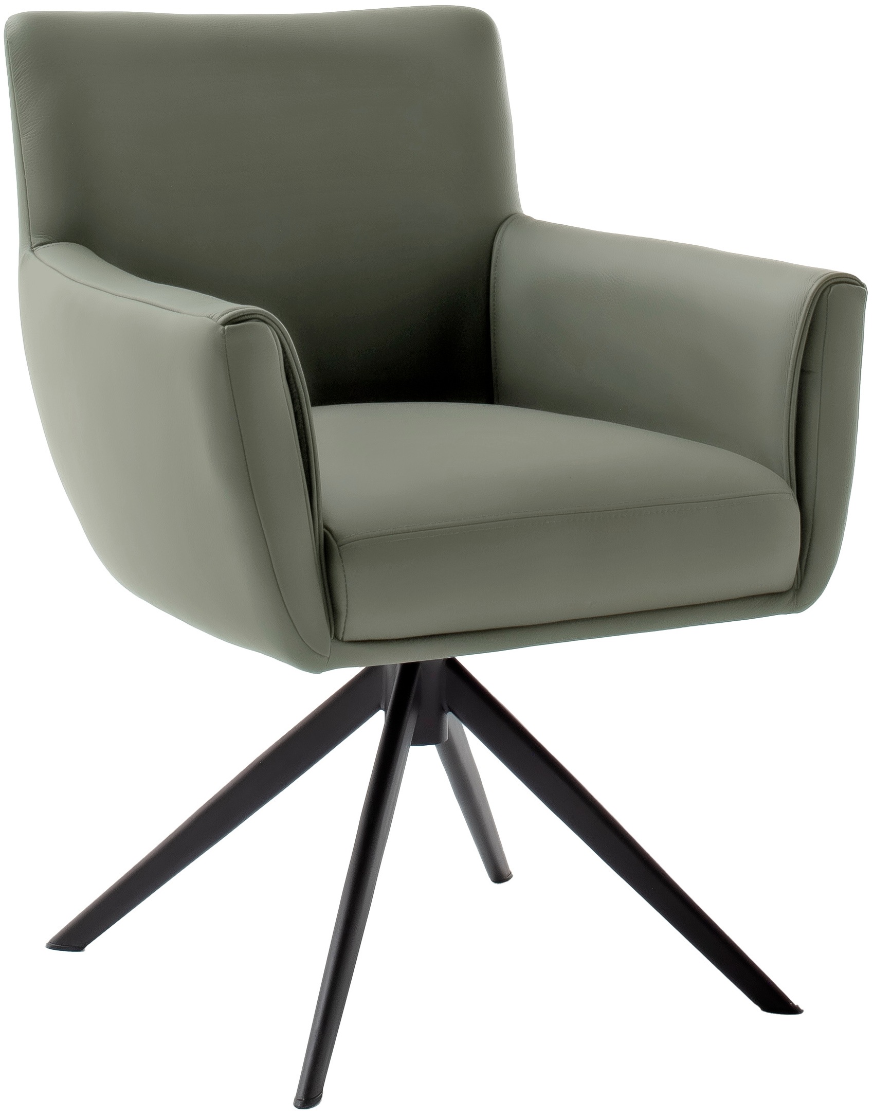 MCA furniture 4-Fußstuhl »WILSON Esszimmerstuhl, Armlehnstuhl, Polsterstuhl, modern«, (Set), 2 St., Leder, Stuhl, Armlehnenstuhl, drehbar, Taschenfederkern, belastbar 160 kg,XXL