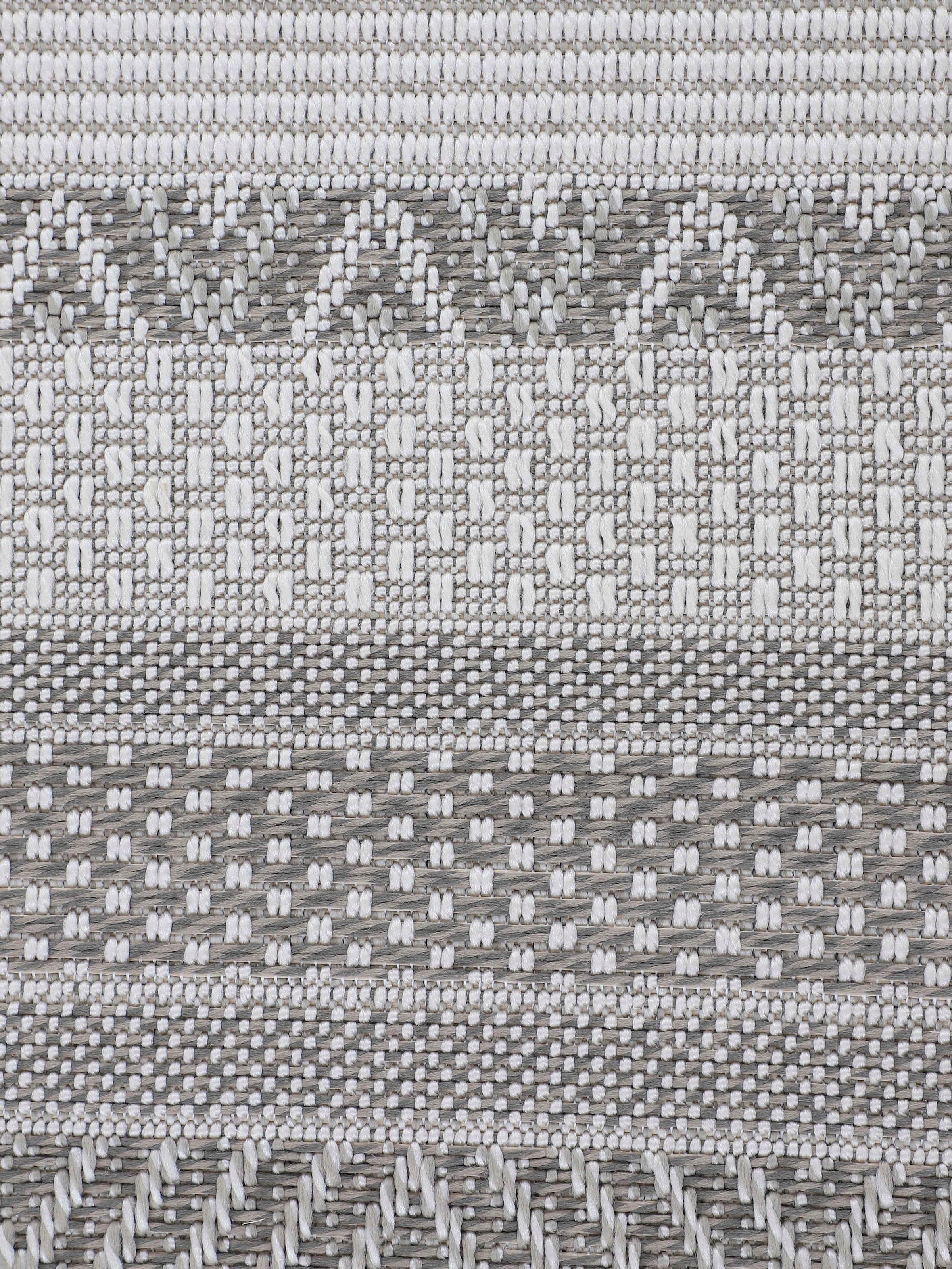 carpetfine Läufer »Boho 101«, rechteckig, 4 mm Höhe, robustes Flachgewebe, Sisal Optik, UV-beständig, Außenbereich