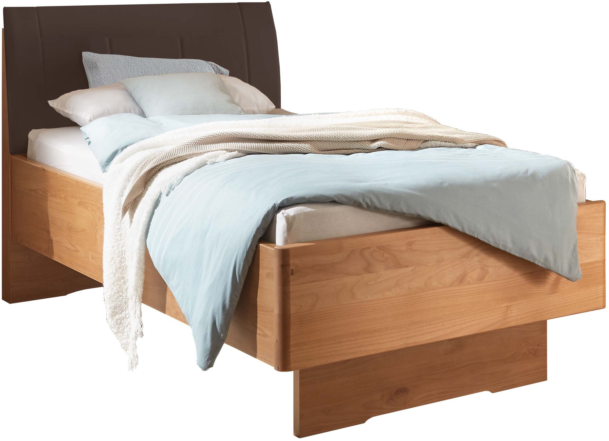 WIEMANN Holzbett »Cardiff, Bettgestell, Bettrahmen, teilmassiv, mit Polster günstig online kaufen
