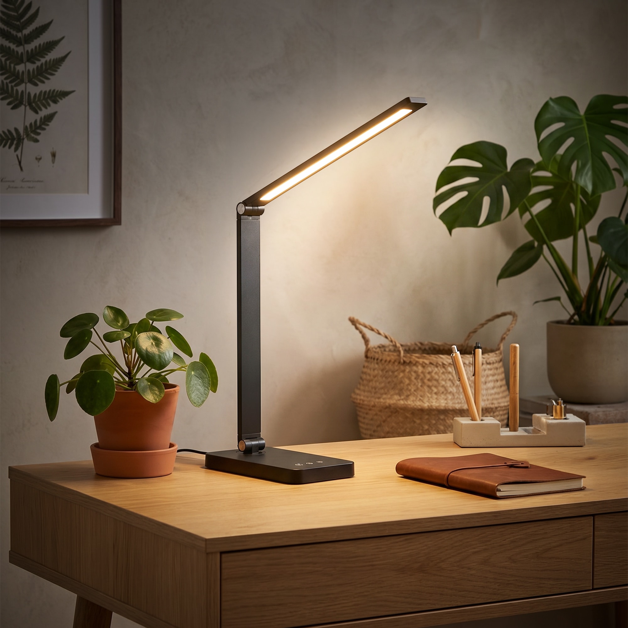 Briloner Leuchten LED Tischleuchte »RICK« LED-Modul 1 Stk. warmweiß - kaltweiß 18x38x31,5 cm, Büro, Kinderzimmer