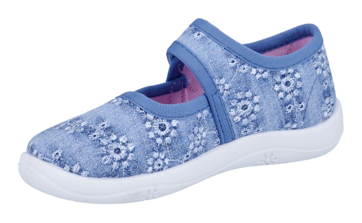 Richter Hausschuh »Mia«  Klettschuh, Kindergartenschuh, mit Label, Größenschablone zum Download