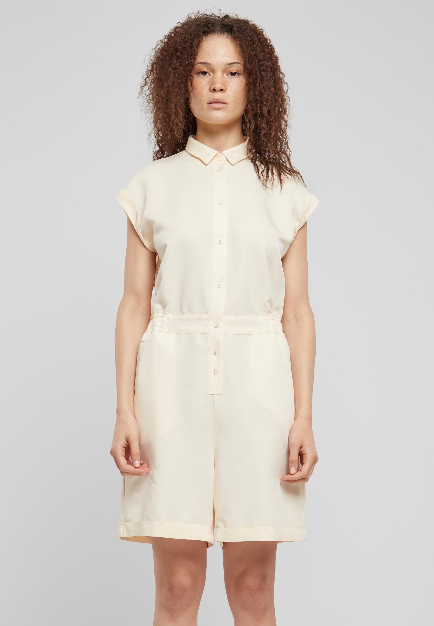 URBAN CLASSICS Jumpsuit »Urban Classics Damen Ladies Viscose Twill Jumpsuit« 1 Stk.