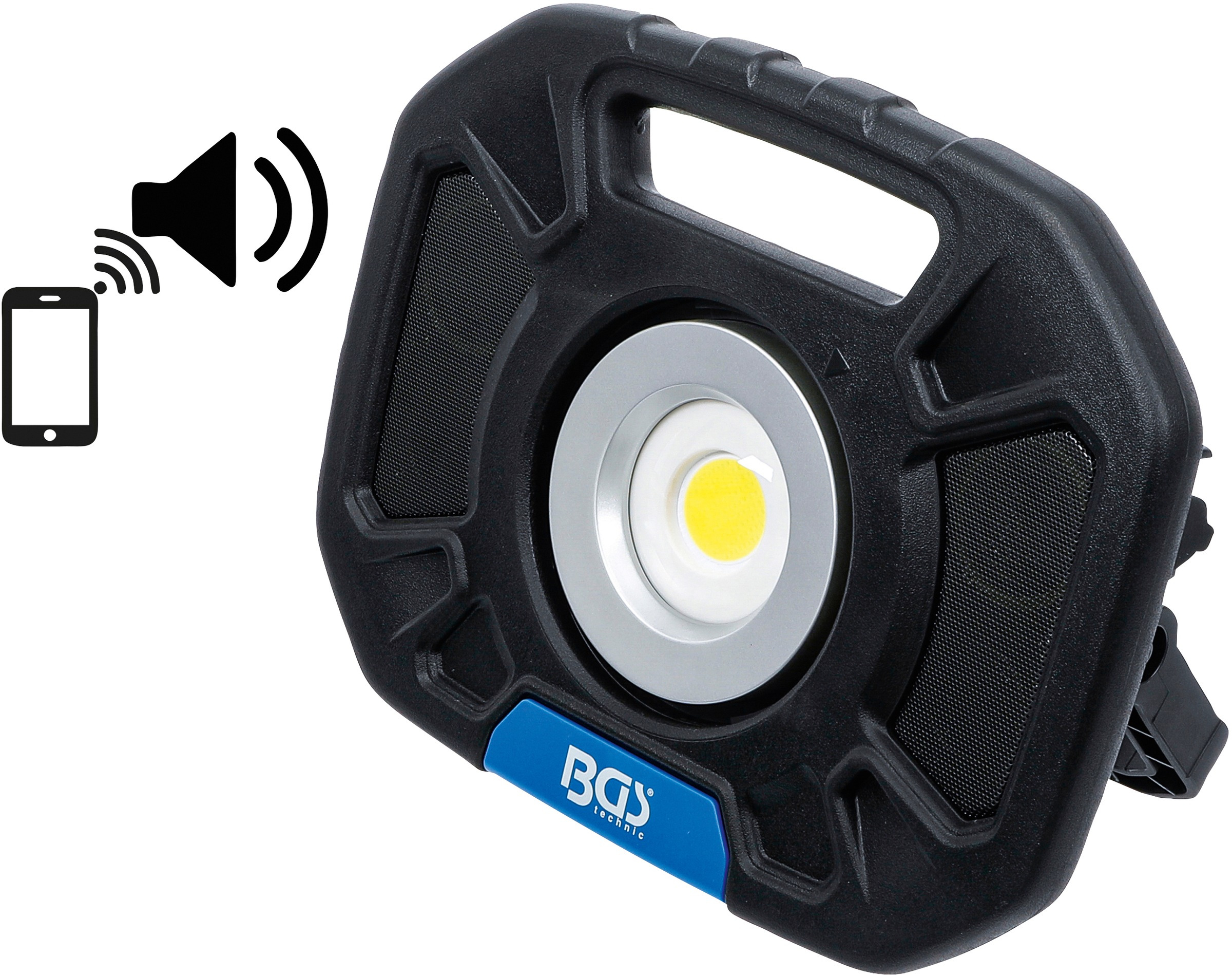 BGS Arbeitsleuchte »COB-LED-Arbeits-Strahler«, 40 W, mit integrierten Lautsprechern