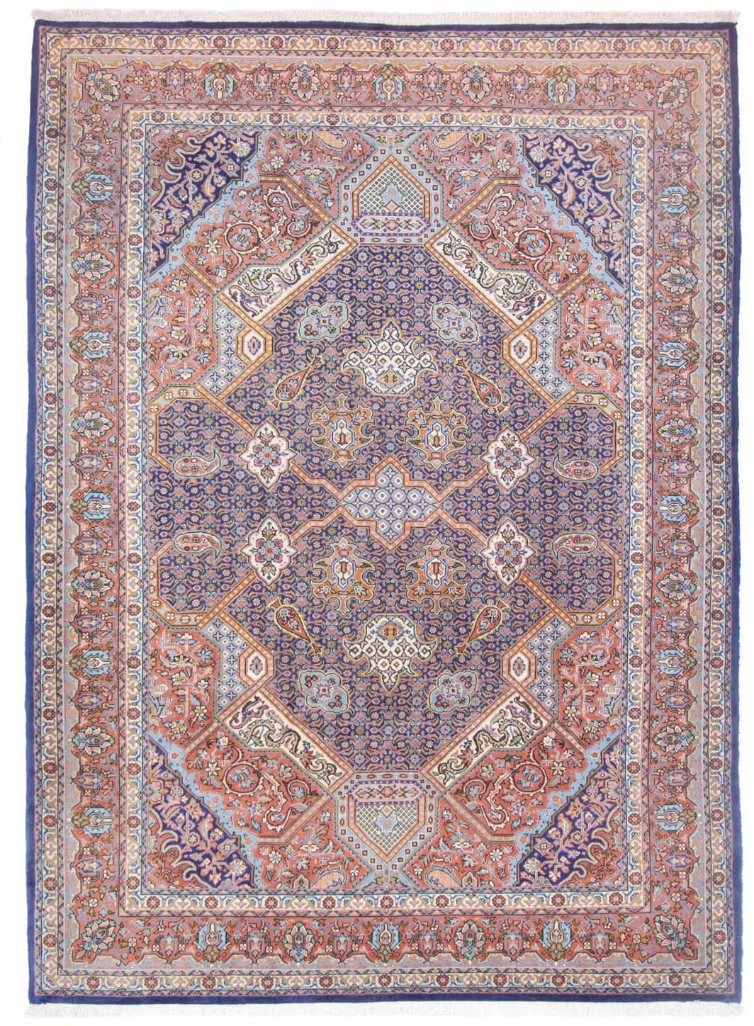 morgenland Wollteppich »Keshan Medaillon Blu 305 x 215 cm«, rechteckig, 10 günstig online kaufen