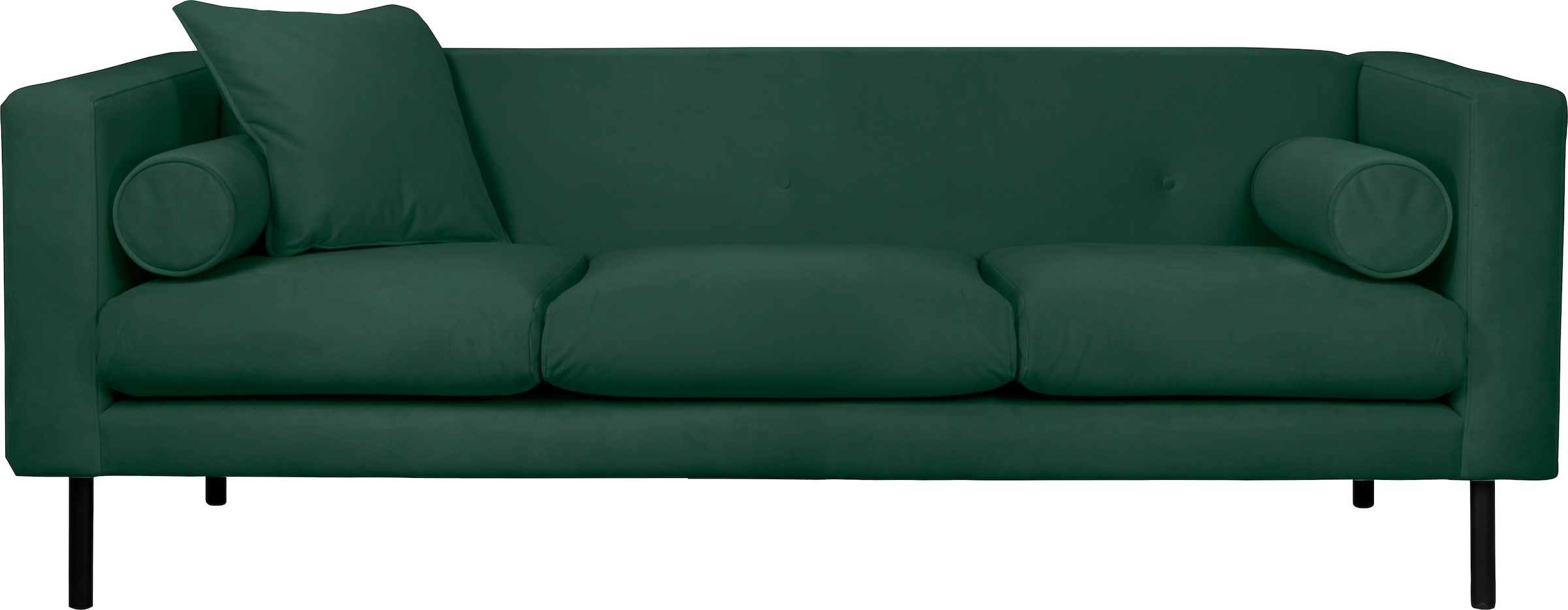 Guido Maria Kretschmer Home&Living 3-Sitzer »Lillibeth Designsofa mit Wellenunterfederung, Maße B/T/H: 218/74/83 cm«, Zierkissen als Wendekissen, Bezug Samtoptik oder Cord