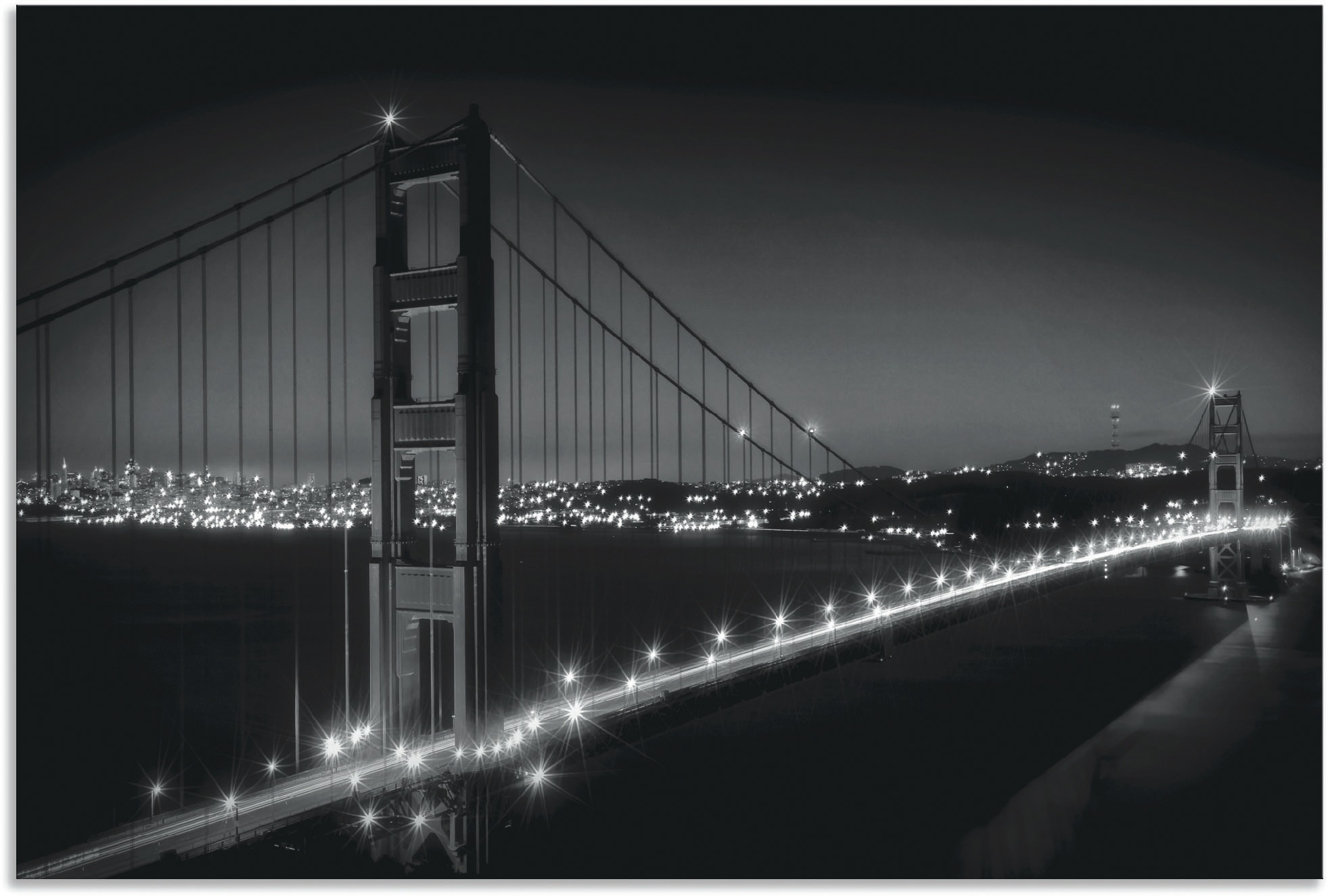 Artland Wandbild »Golden Gate Bridge am Abend«, San Francisco, (1 St.), als günstig online kaufen