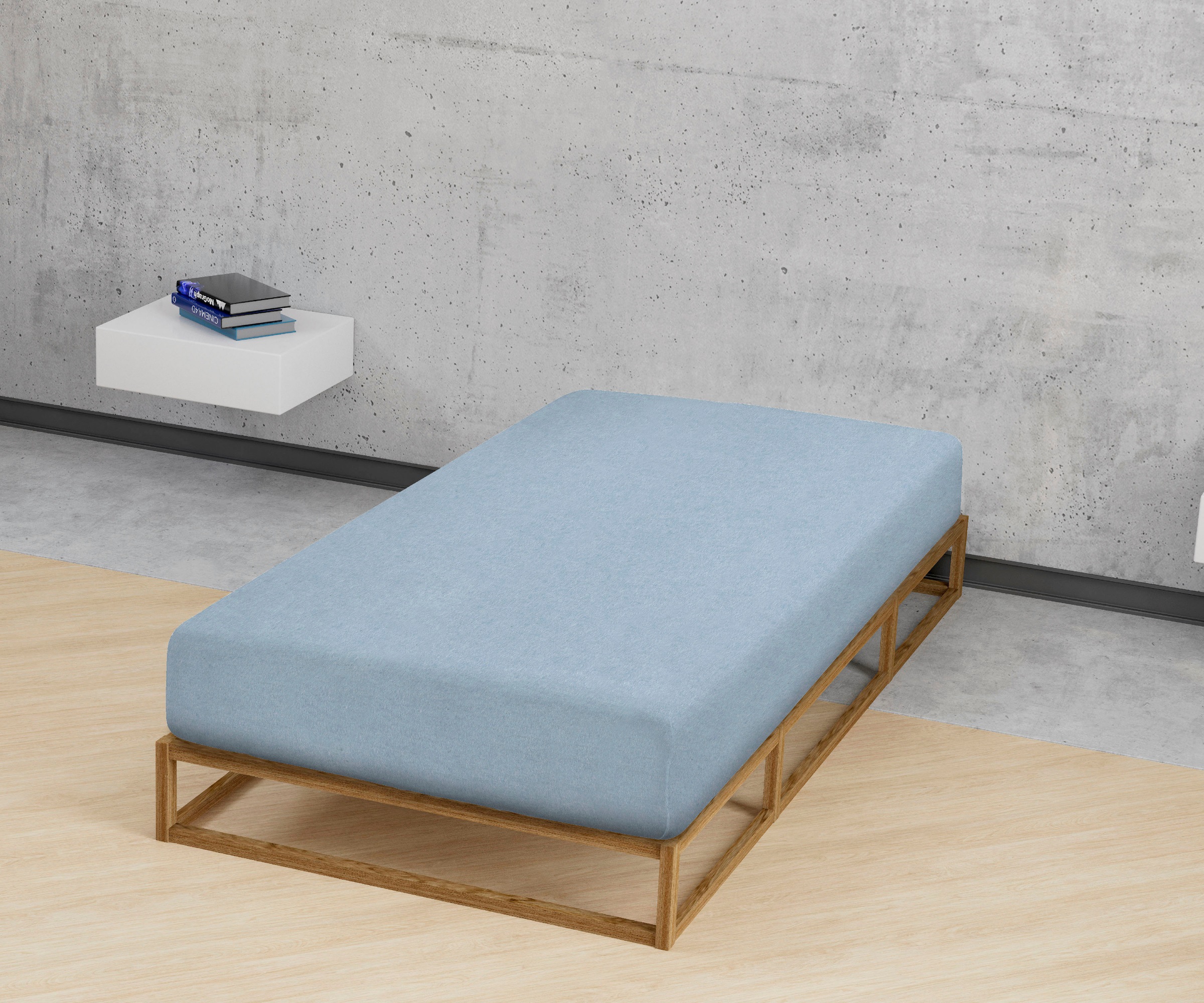Biberna Spannbettlaken »Hermal«, 100% Baumwolle, weich+warm, Matratzenhöhe bis 22 cm, Made in Germany