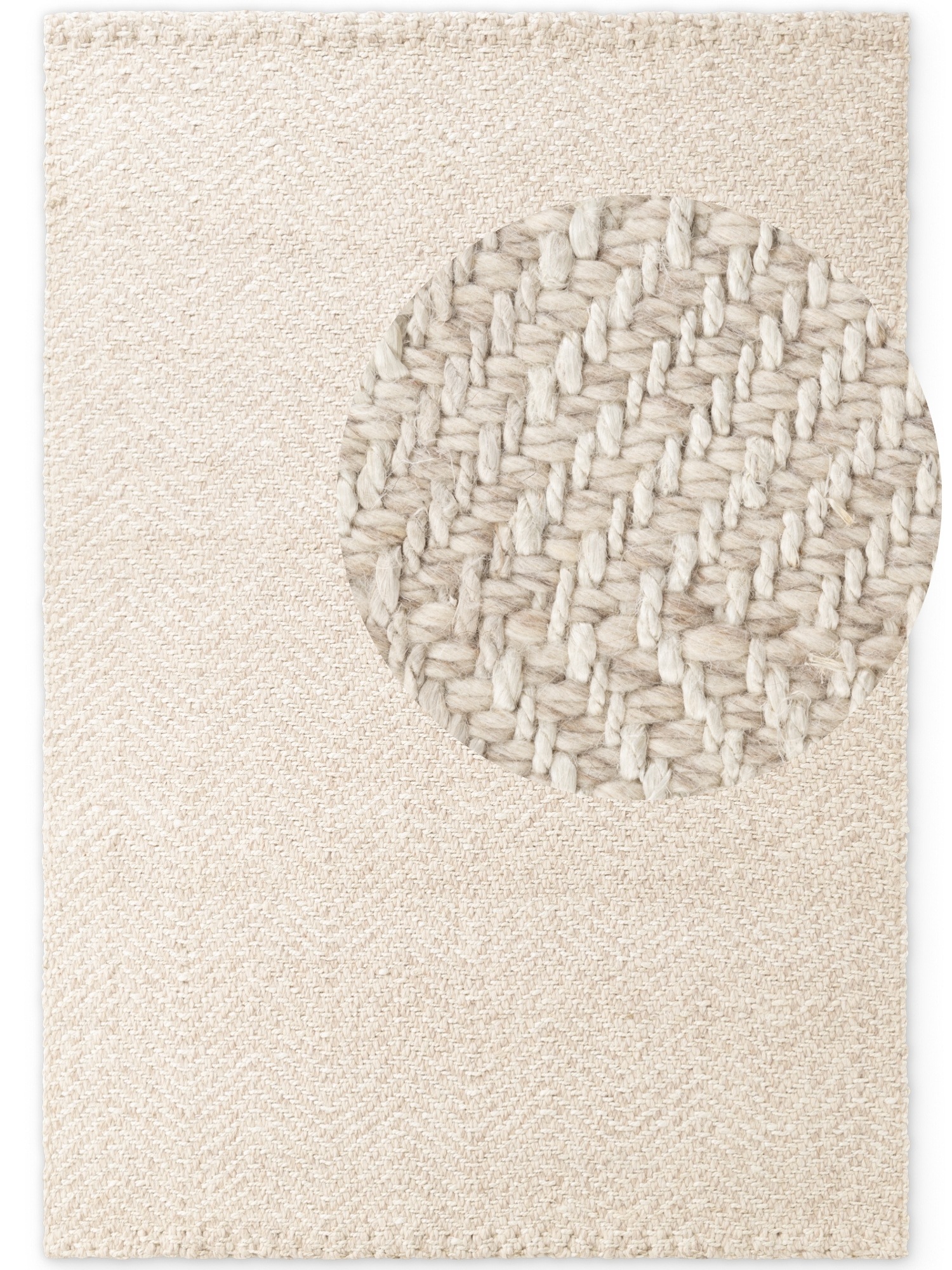 ELLE DECORATION Wollteppich »Majoli«, rechteckig, 10 mm Höhe, Herringbone, günstig online kaufen
