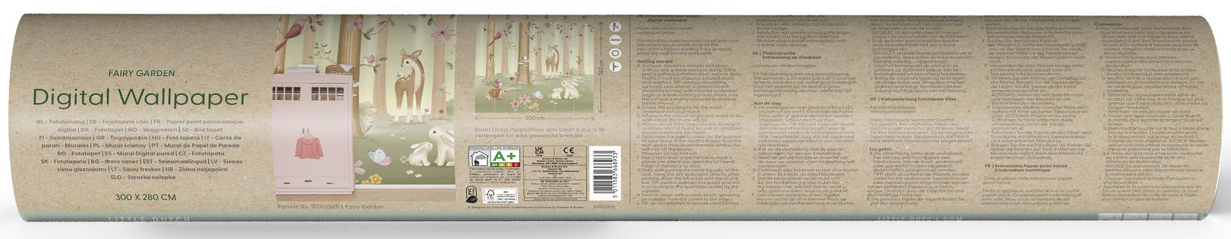 LITTLE DUTCH Vliestapete »Fairy Garden«, neutral, 280x300cm (LxB) ca. 8,4m2