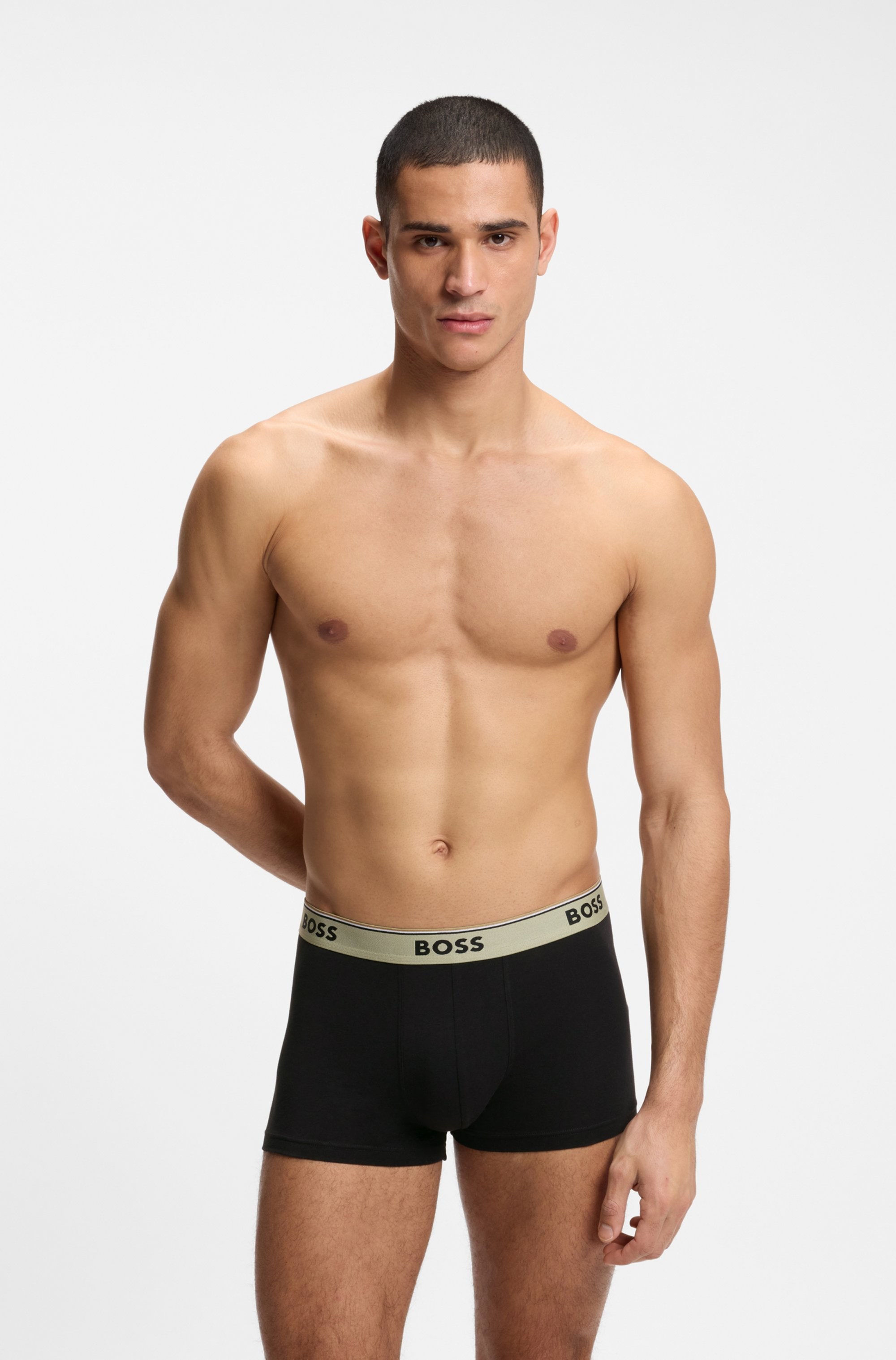 BOSS Trunk Packung, 3 Stk. aus Stretch-Baumwolle, elastischer Bund, mittlere Bundhöhe