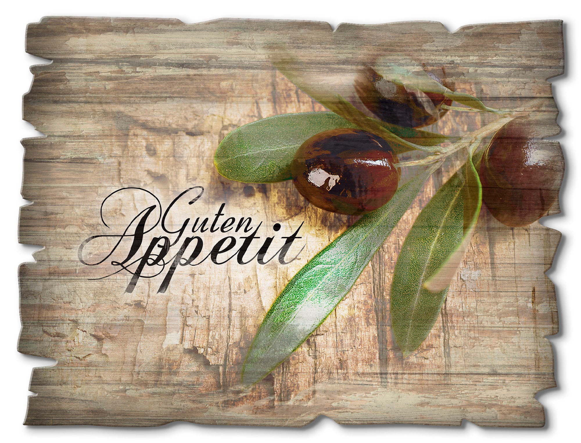 Artland Holzbild "Oliven Guten Appetit", Speisen, (1 St.) günstig online kaufen