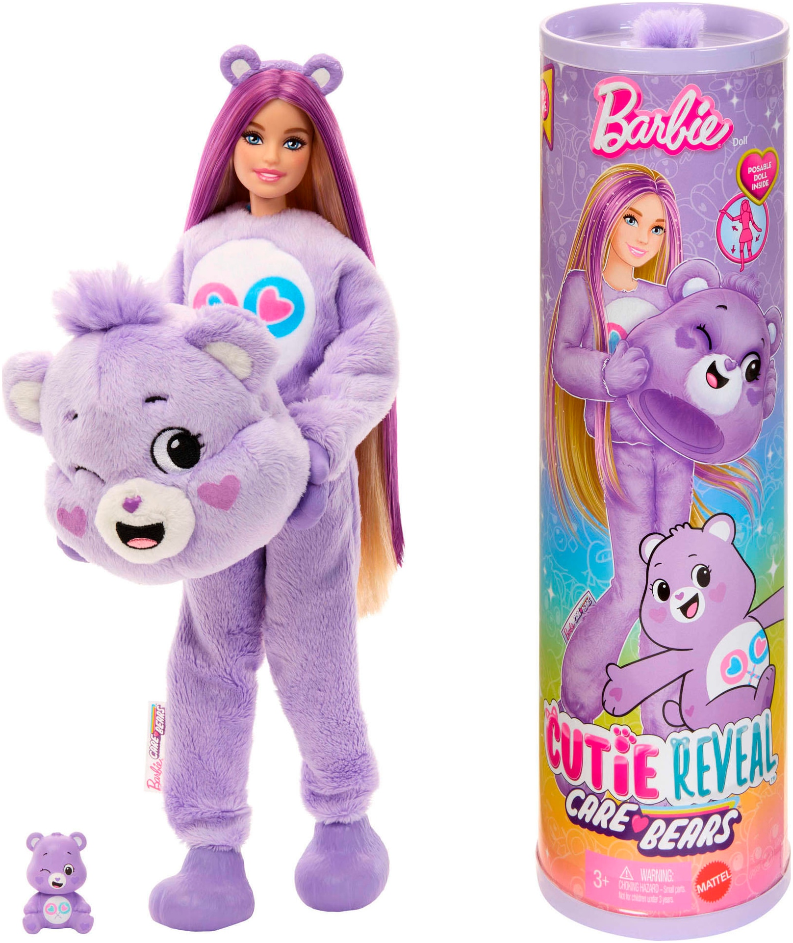 Barbie Anziehpuppe »Cutie Reveal, Glücksbärchis Teile-gern-Bärchi«, inklusive Accessoires