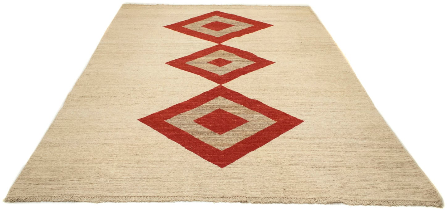 morgenland Wollteppich »Gabbeh Teppich handgeknüpft beige«, rechteckig,  handgeknüpft online bestellen