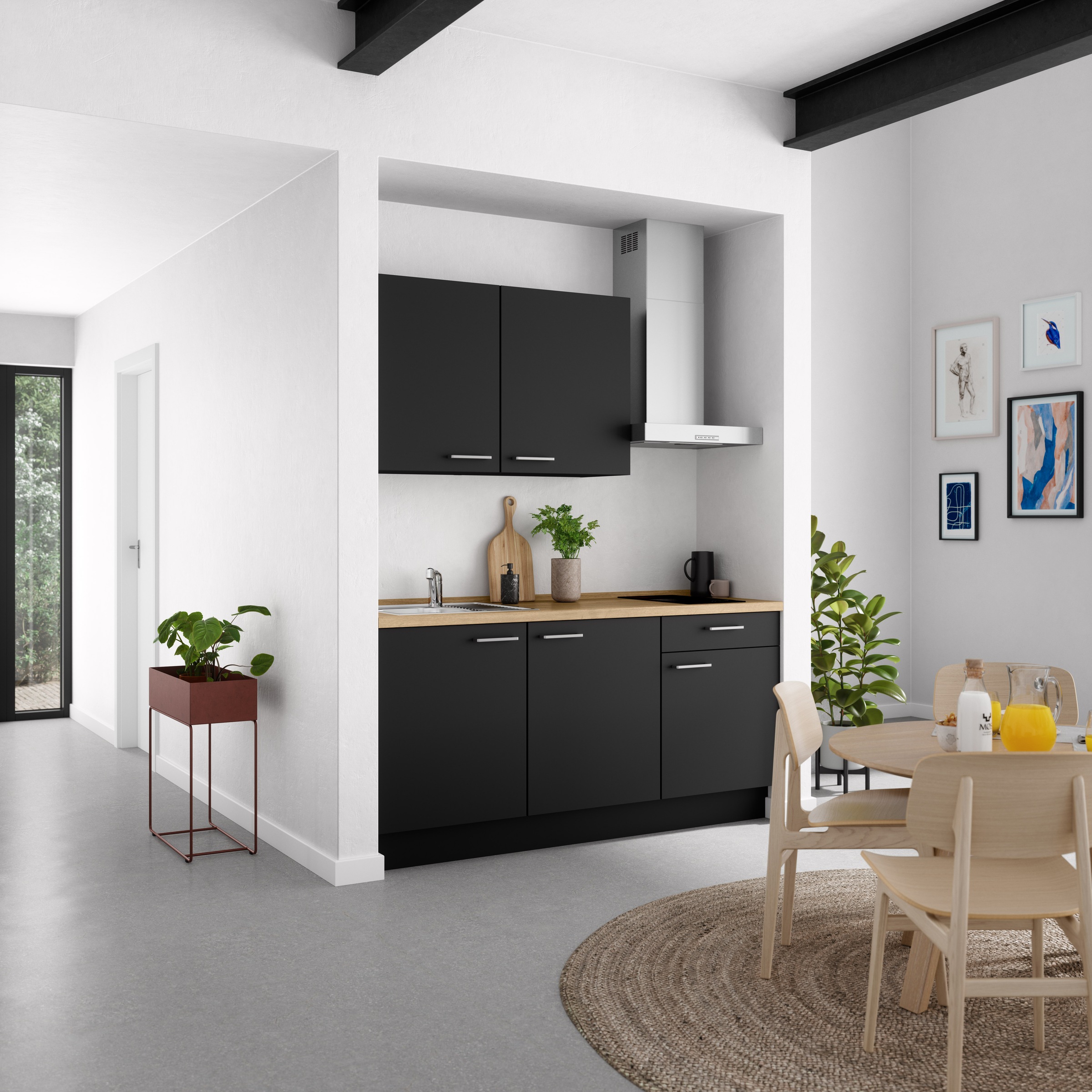 nobilia® Küchenzeile »"Touch I"«, vormontiert, Ausrichtung wählbar, Breite 180 cm, wahlw. mit E-Geräten
