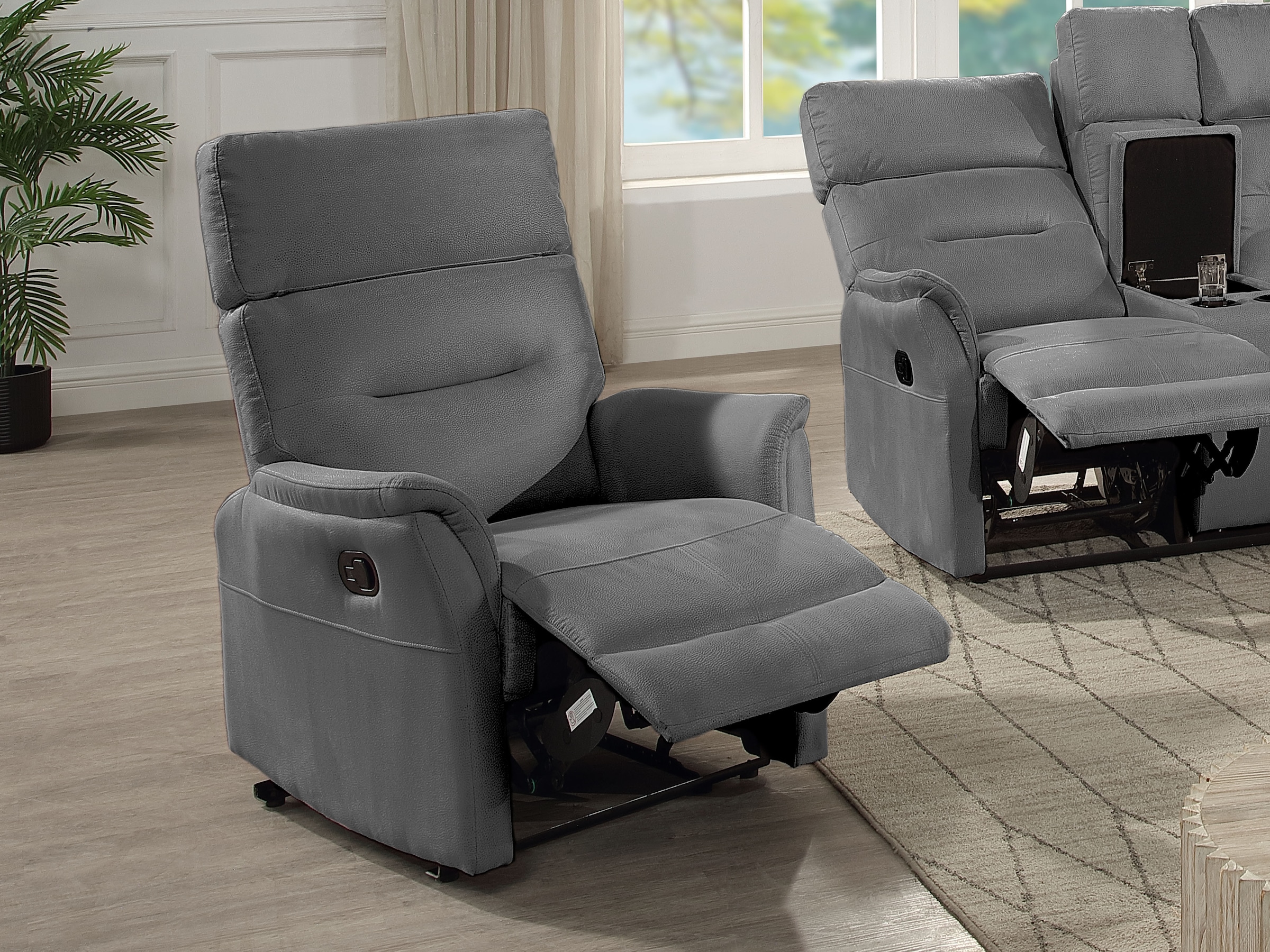 ATLANTIC home collection Relaxsessel »Falk«, Relaxfunktion, Mikrofaserbezug in Lederoptik