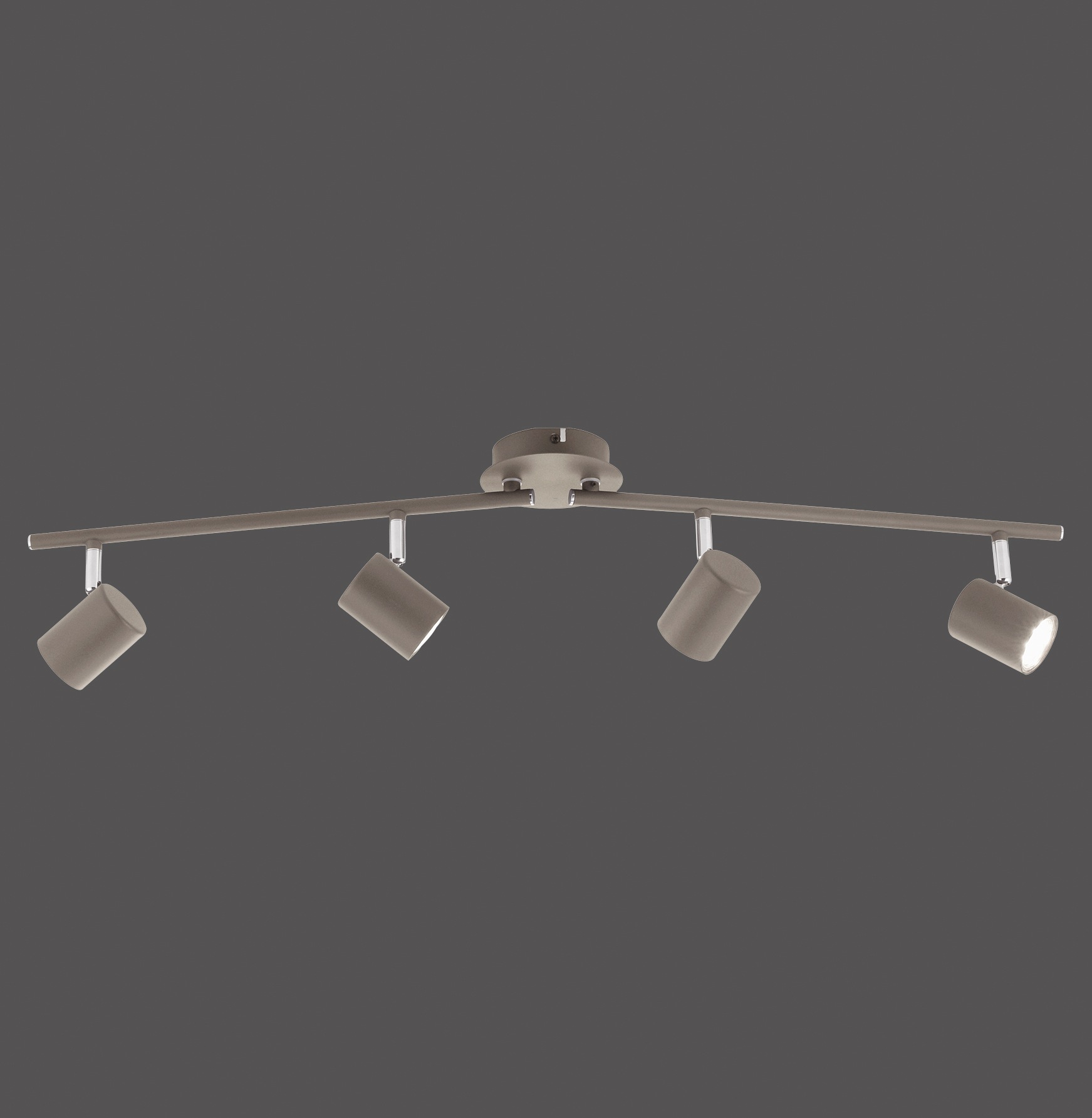 my home LED Deckenleuchte »Maci«, 4 flammig, Leuchtmittel GU10 | Leuchtmittel wechselbar, schlichtes Design, warmweißes LED-Licht, dreh- und schwenkbare Spots