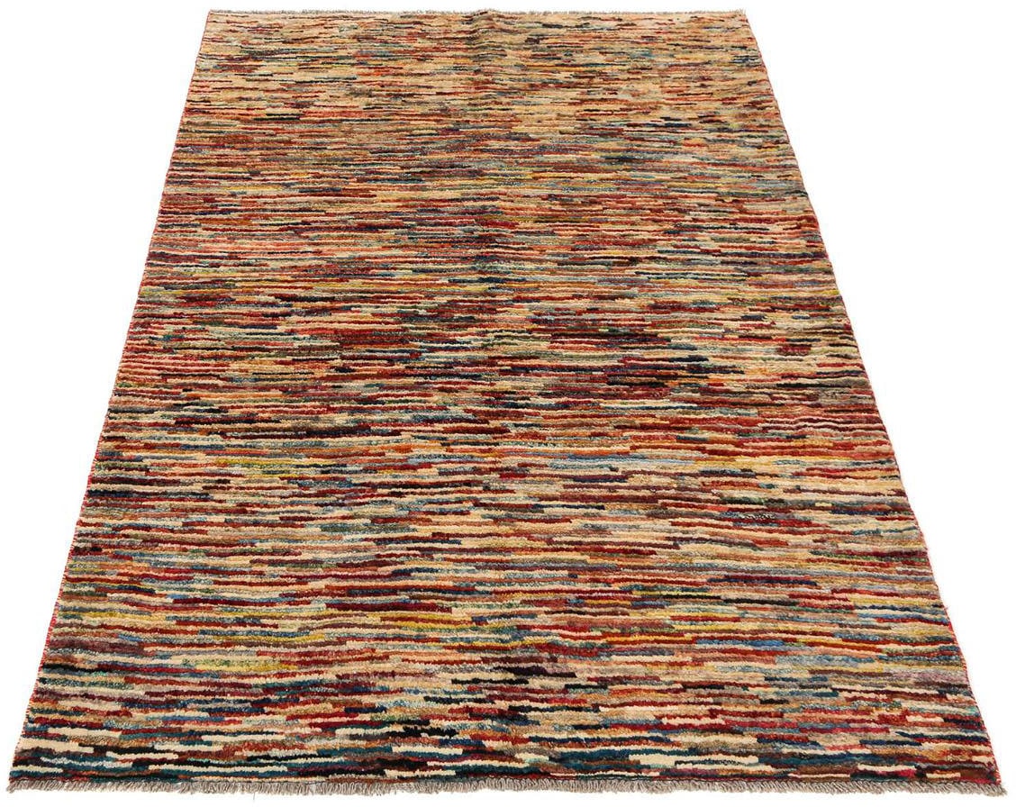 morgenland Wollteppich »Streifen Multicolore 172 x 127 cm«, rechteckig, Han günstig online kaufen