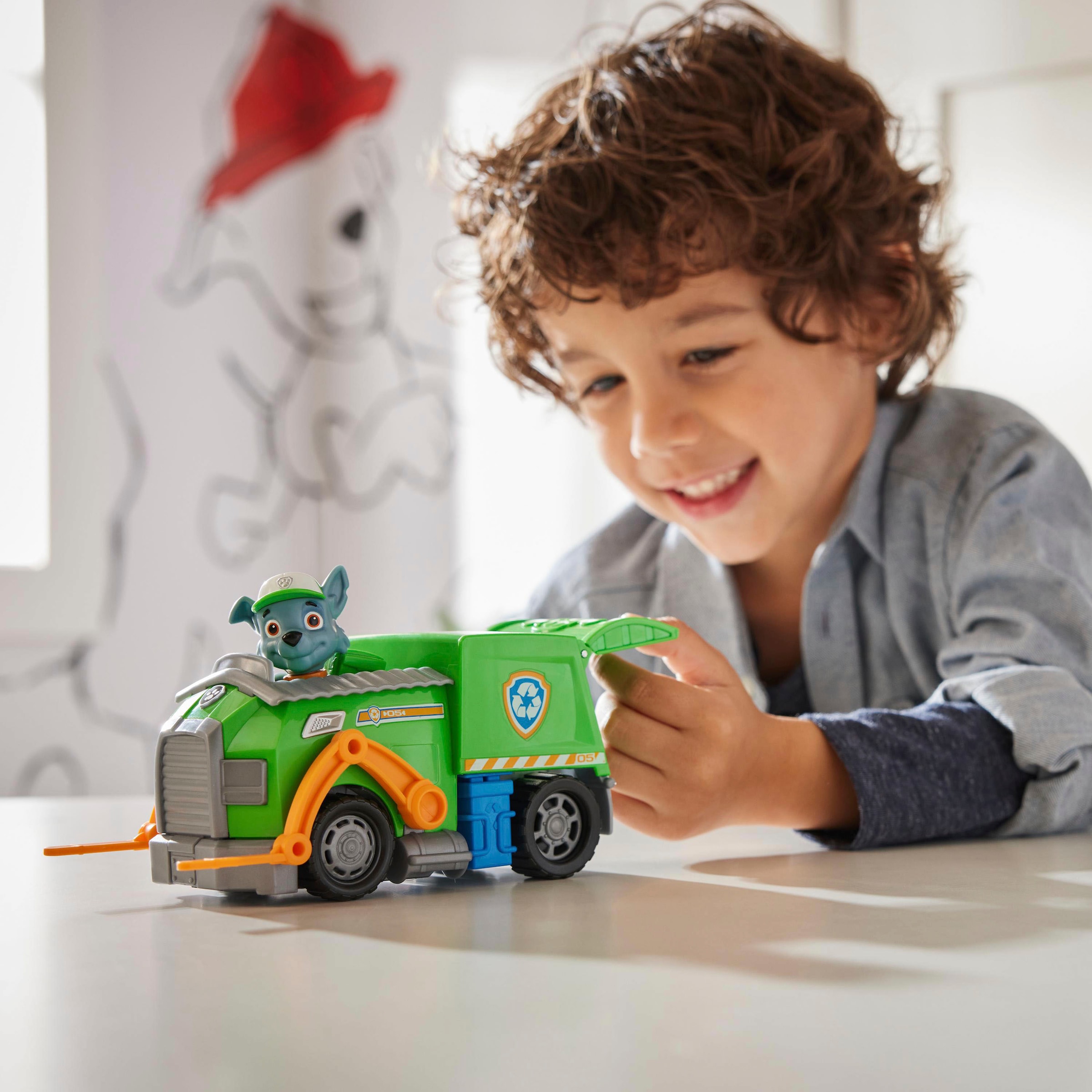 Spin Master Spielzeug-Auto »Paw Patrol - Sust. Basic Vehicle Rocky«, zum Teil aus recycelten Material
