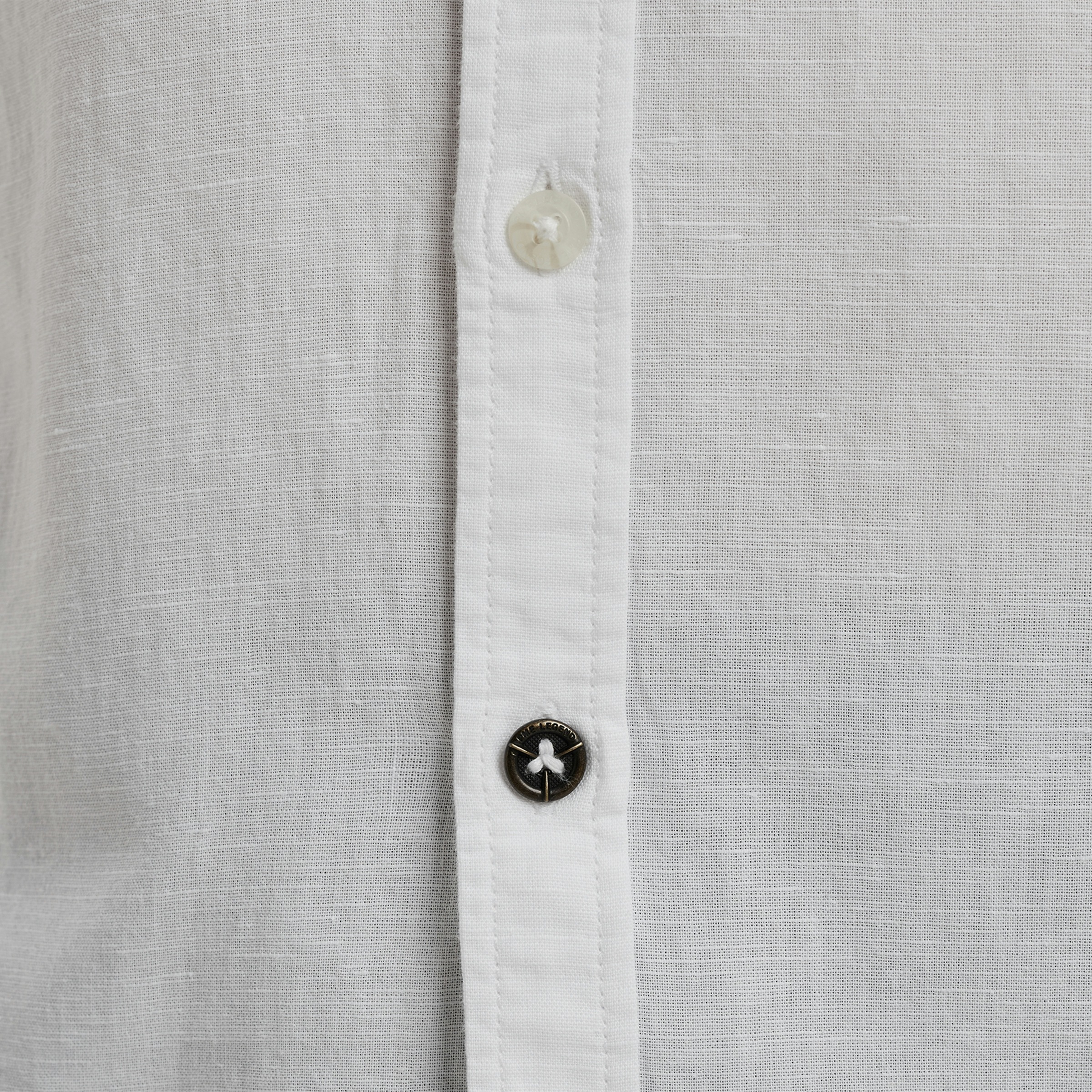PME LEGEND Kurzarmhemd »Short Sleeve Shirt Ctn Linen 2 tone«, in melierter Optik