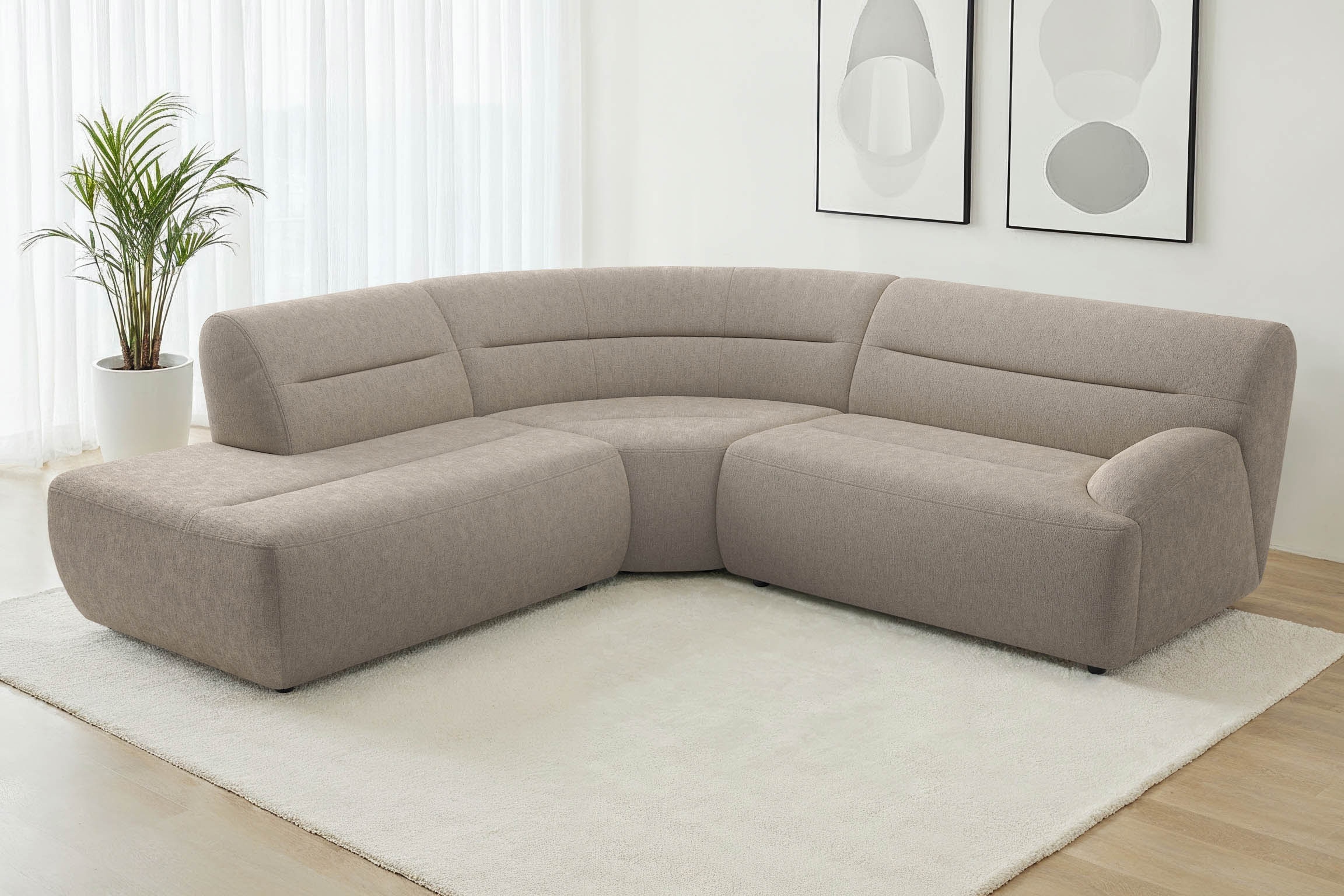 sit&more Ecksofa »Scrabble, L-Form, B: 248cm« Modernes Design in verschiedenen Stoffarten