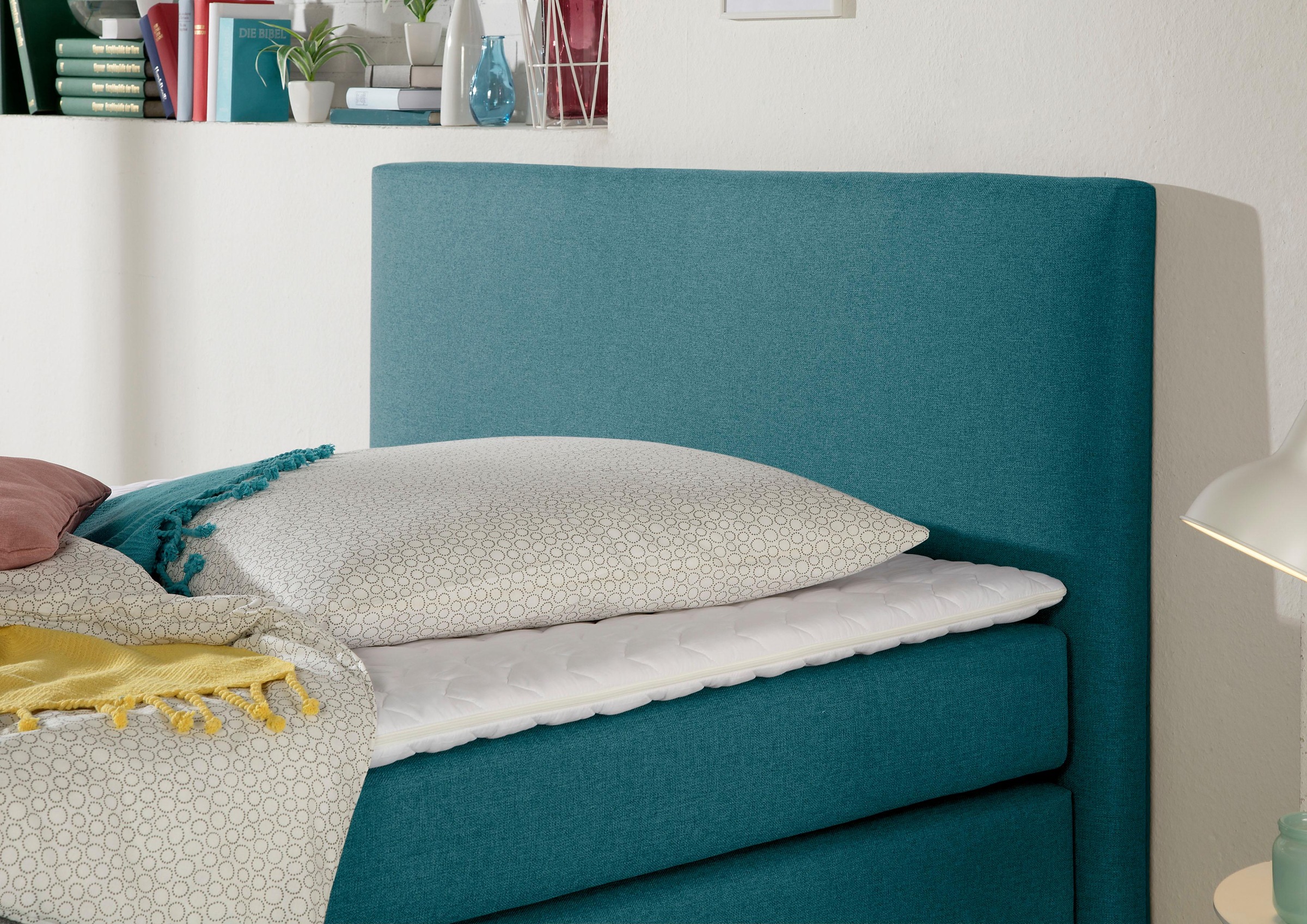 INOSIGN Boxspringbett »Eliana«, inkl. Topper, in 4 Breiten, 3 Matratzenarten und 2 Härtegraden