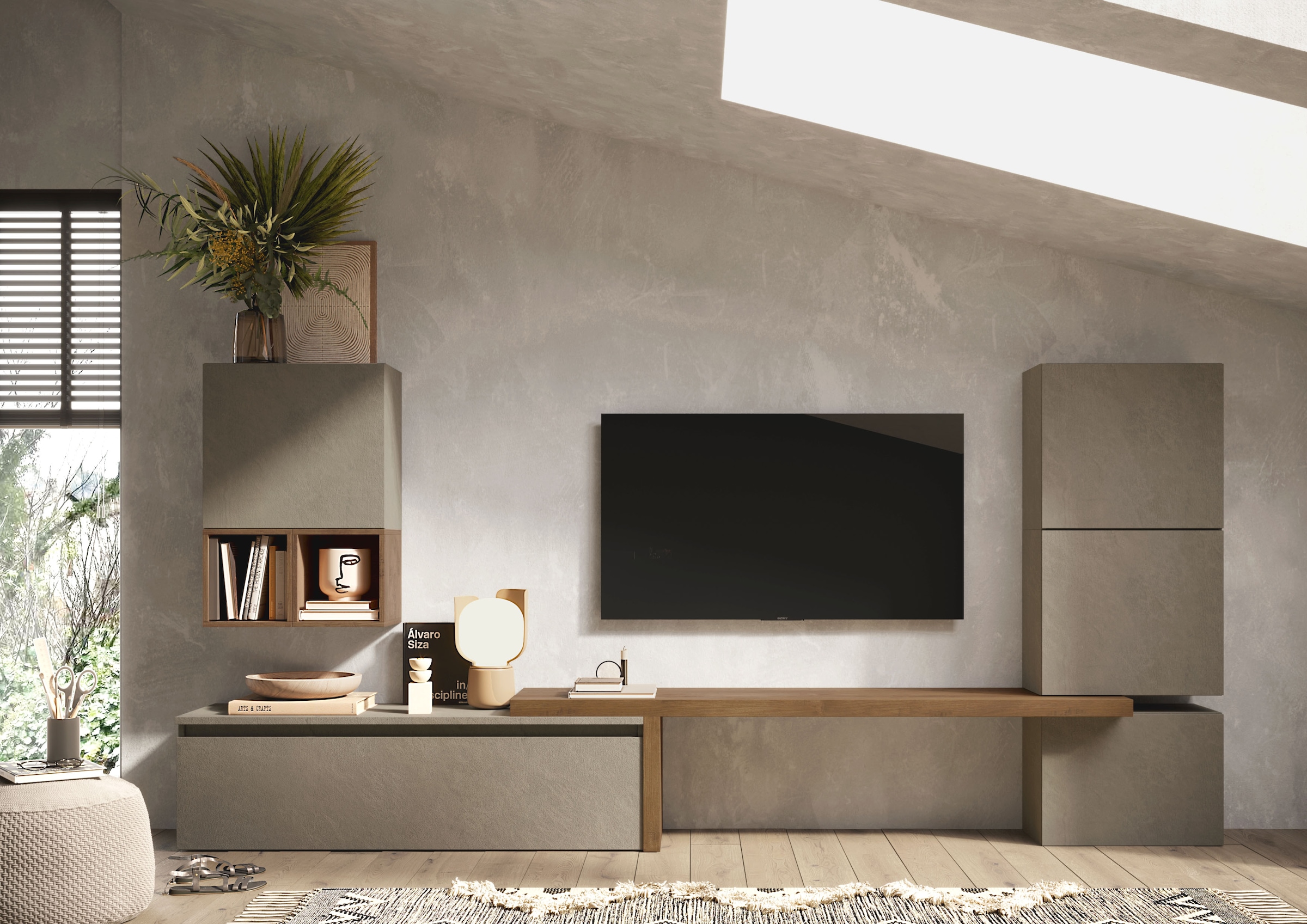 INOSIGN Wohnwand »INFINITY, 7tlg. Breite 290 cm, Höhe variabel, Schrankwand, Anbauwand«, (7 St.), (Lowboard, T-Boden, 3x Hängewürfel, Würfelregal Set, Würfel-Element)