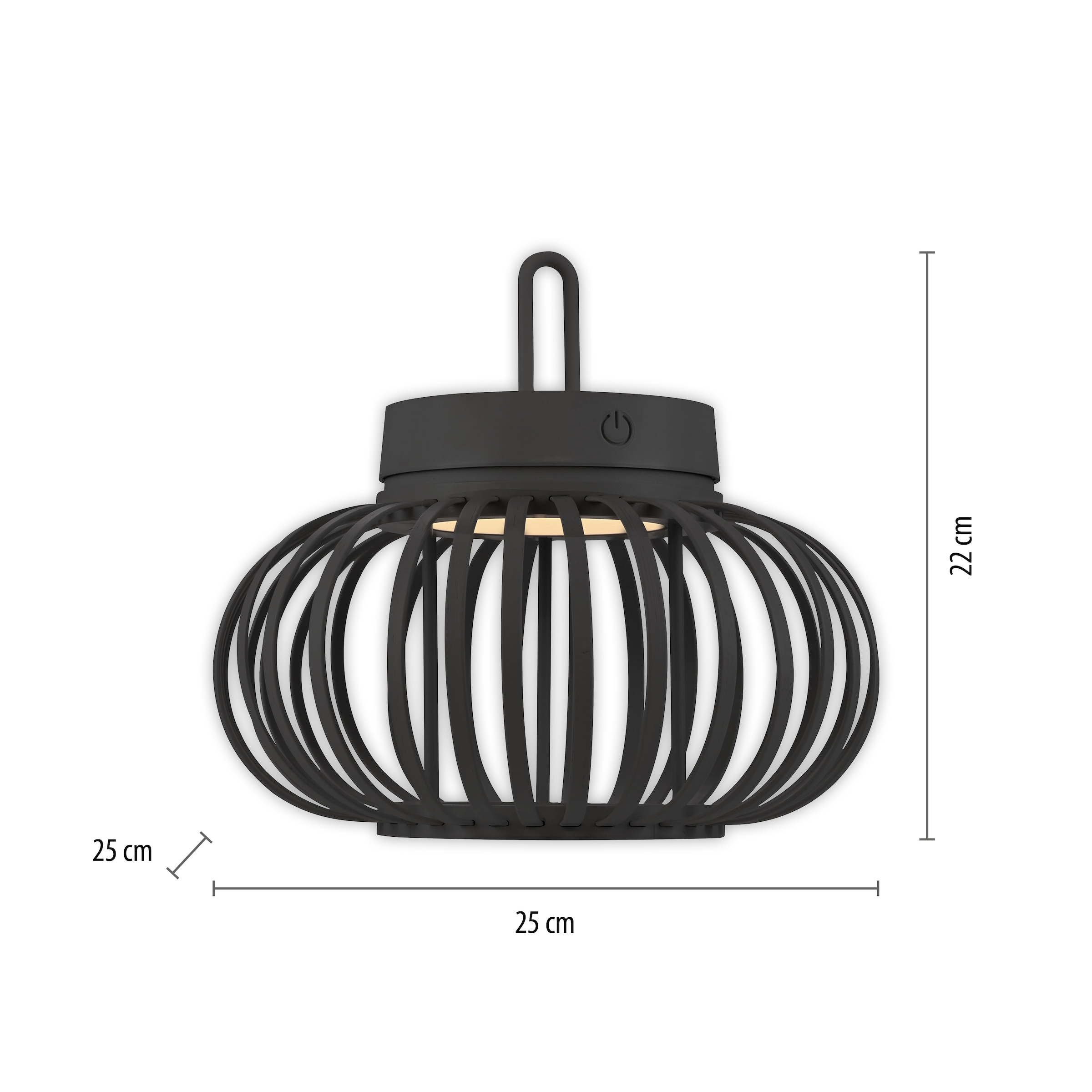 JUST LIGHT Pendelleuchte »AKUBA«, 1 flammig, Leuchtmittel LED-Modul | LED fest integriert, Akkuleuchte