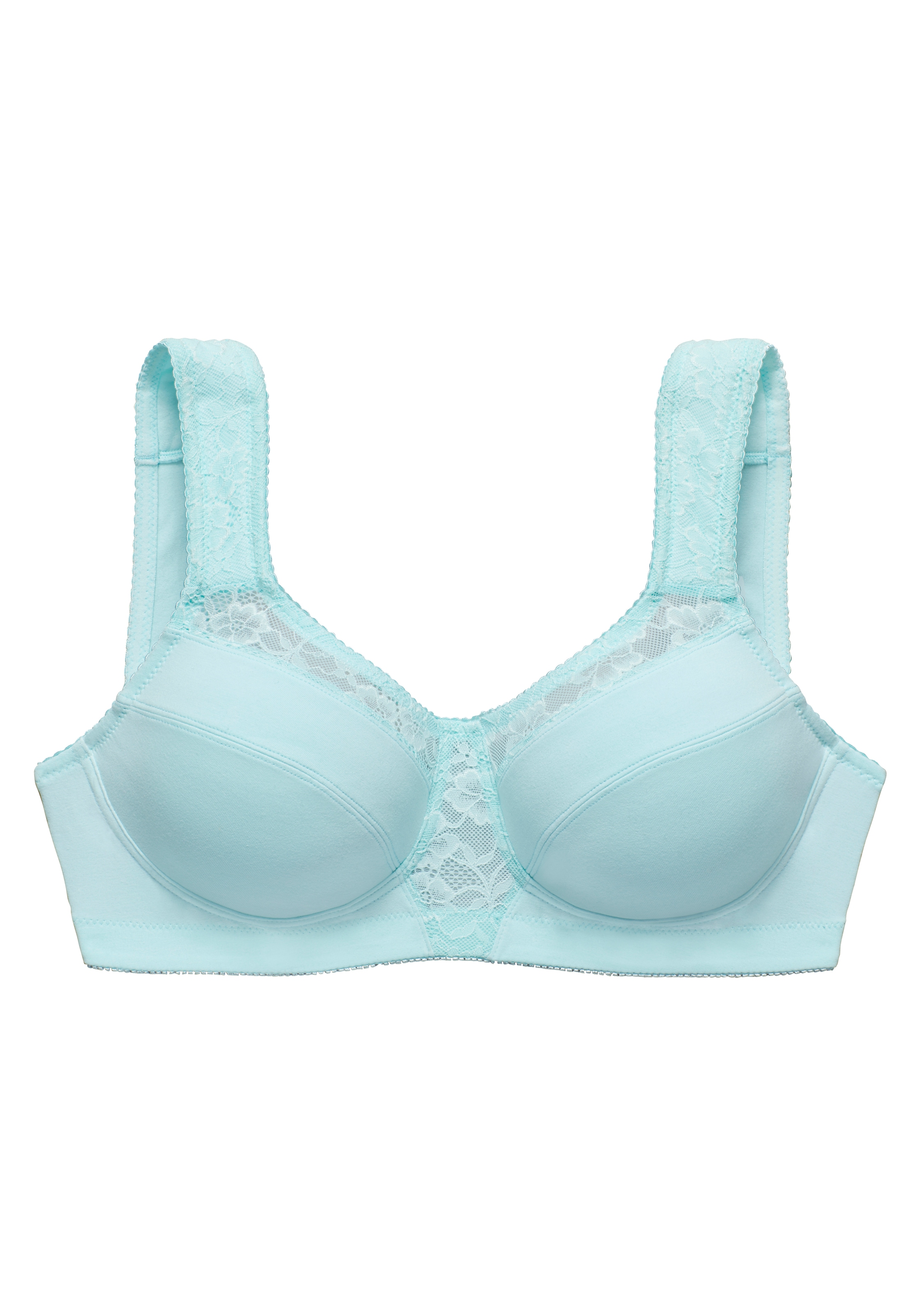 petite fleur by Lascana Entlastungs-BH », BH ohne Bügel, Baumwoll-BH« mit breiten, wattierten Trägern, bequemer BH, große Größen