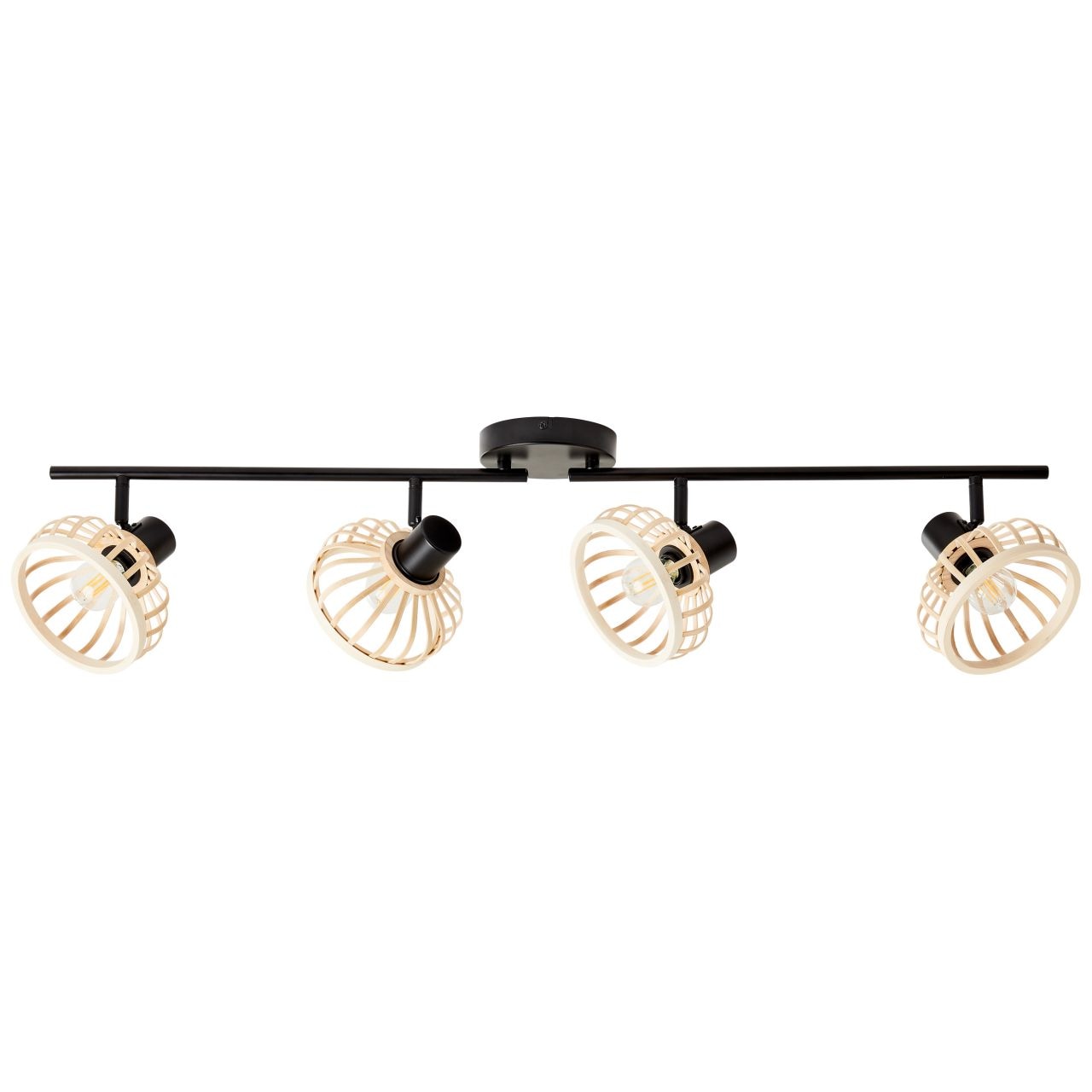 Brilliant Deckenstrahler »Norah«, 4 flammig, Leuchtmittel E14 | ohne Leuchtmittel, 4 flammig, Bambus, schwenkbar -Nature Style- 91cm Breite - E14 Fassung