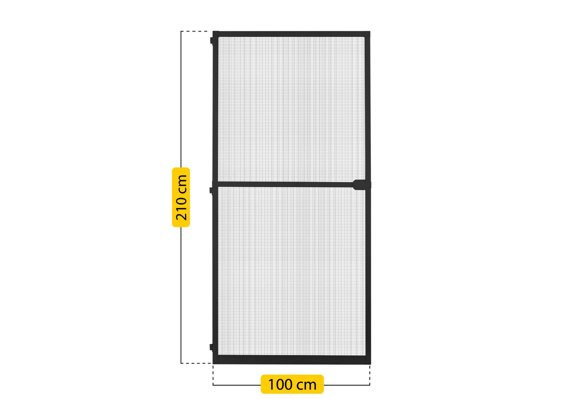 SCHELLENBERG Insektenschutz-Tür »PLUS, Fliegengitter für Balkon- und Terrassentüren zum Bohren« 1 Stk. tlg. mit Aluminiumrahmen, 100 x 210cm, erhältlich in schwarz oder weiß