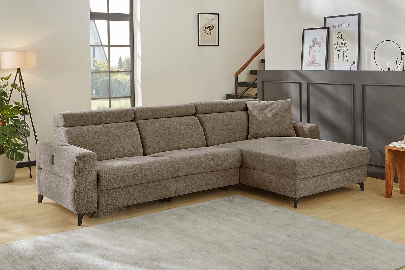 Jockenhöfer Gruppe Ecksofa »Monaco L-Form mit elektromotorischer Relaxfunkt günstig online kaufen