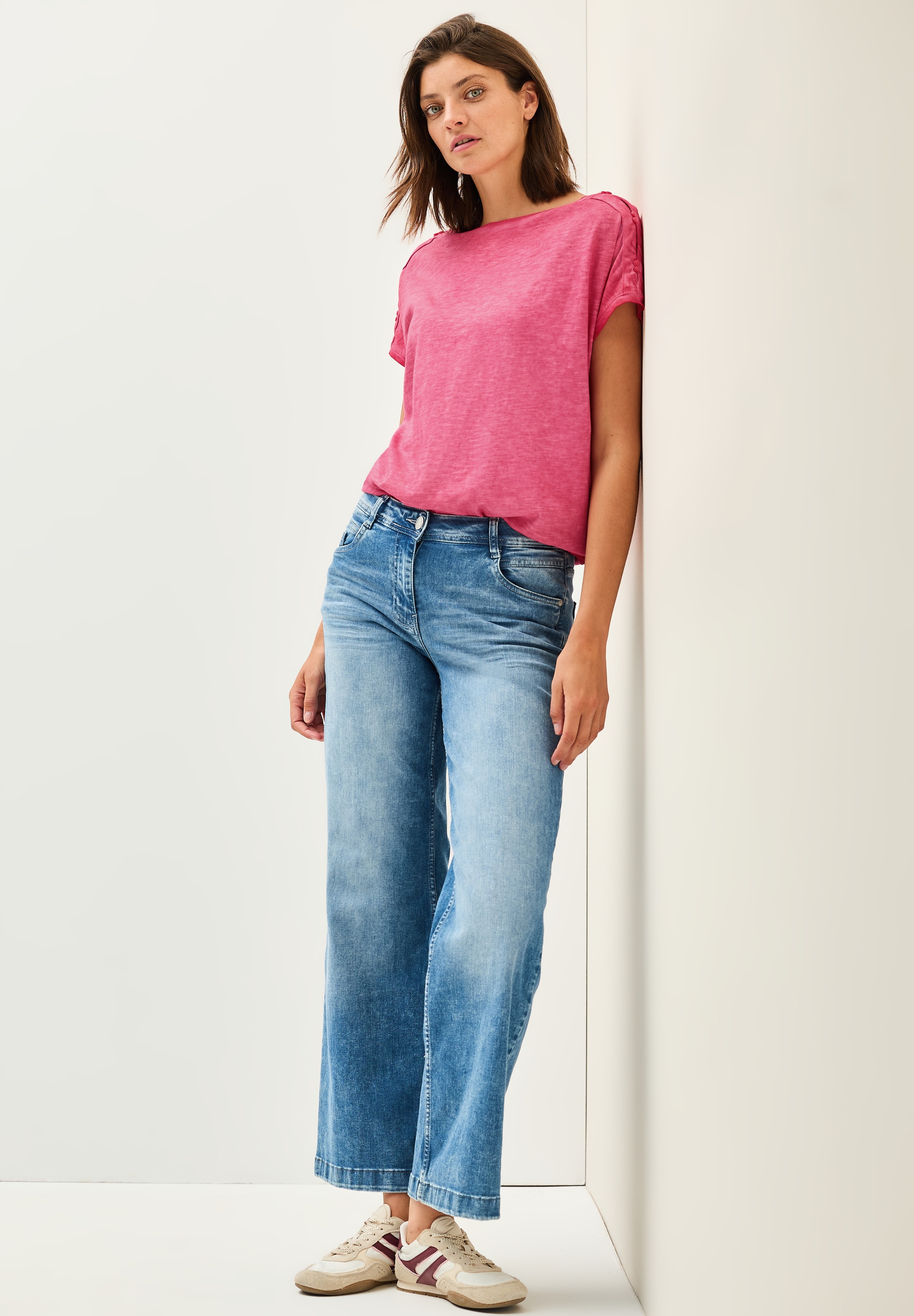 Cecil T-Shirt, mit Knopfdetail