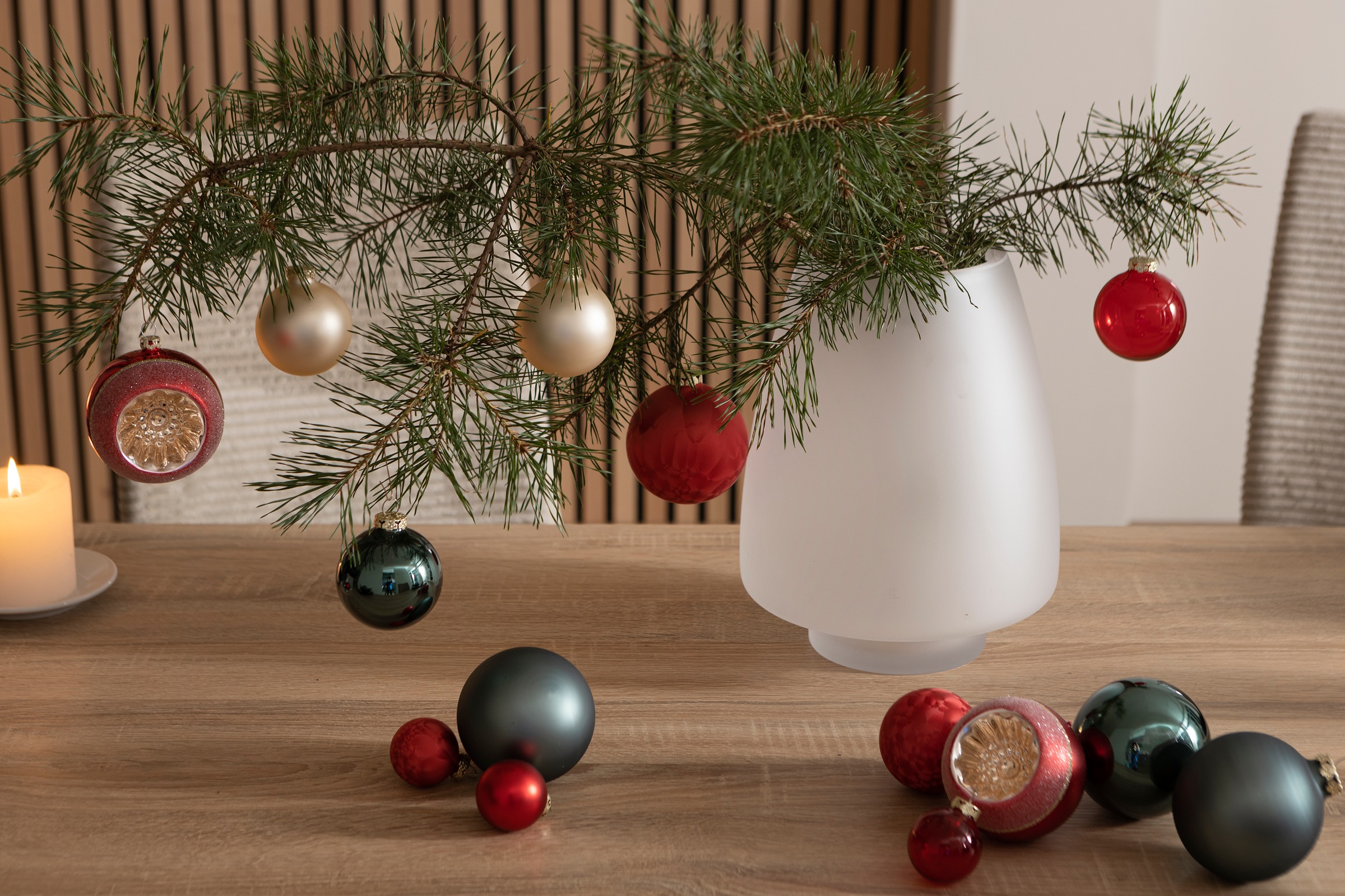 my home Tischvase »Noema« aus Glas, mit matter Farbgestaltung günstig online kaufen