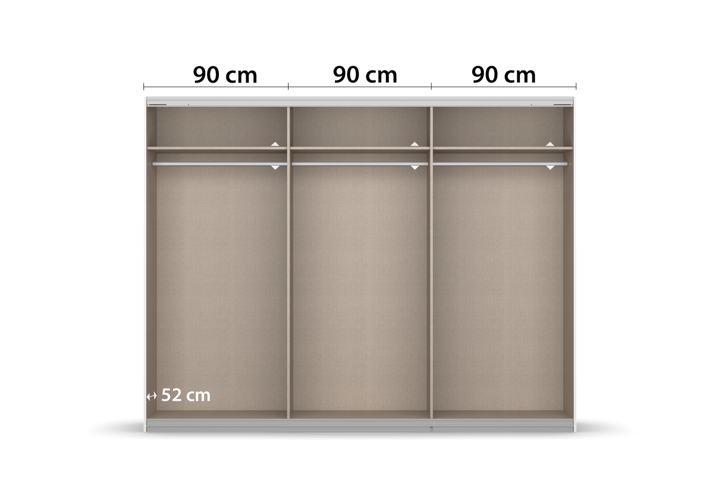 OTTO home Kleiderschrank »Schwebetürenschrank Schrank Garderobe Wäscheschrank BAVENO« in 3 Ausstattungen BASIC/CLASSIC/PREMIUM (mit Soft-Close-Funktion),  in moderner Loft-Optik mit Griffleisten aus Metall MADE IN GERMANY