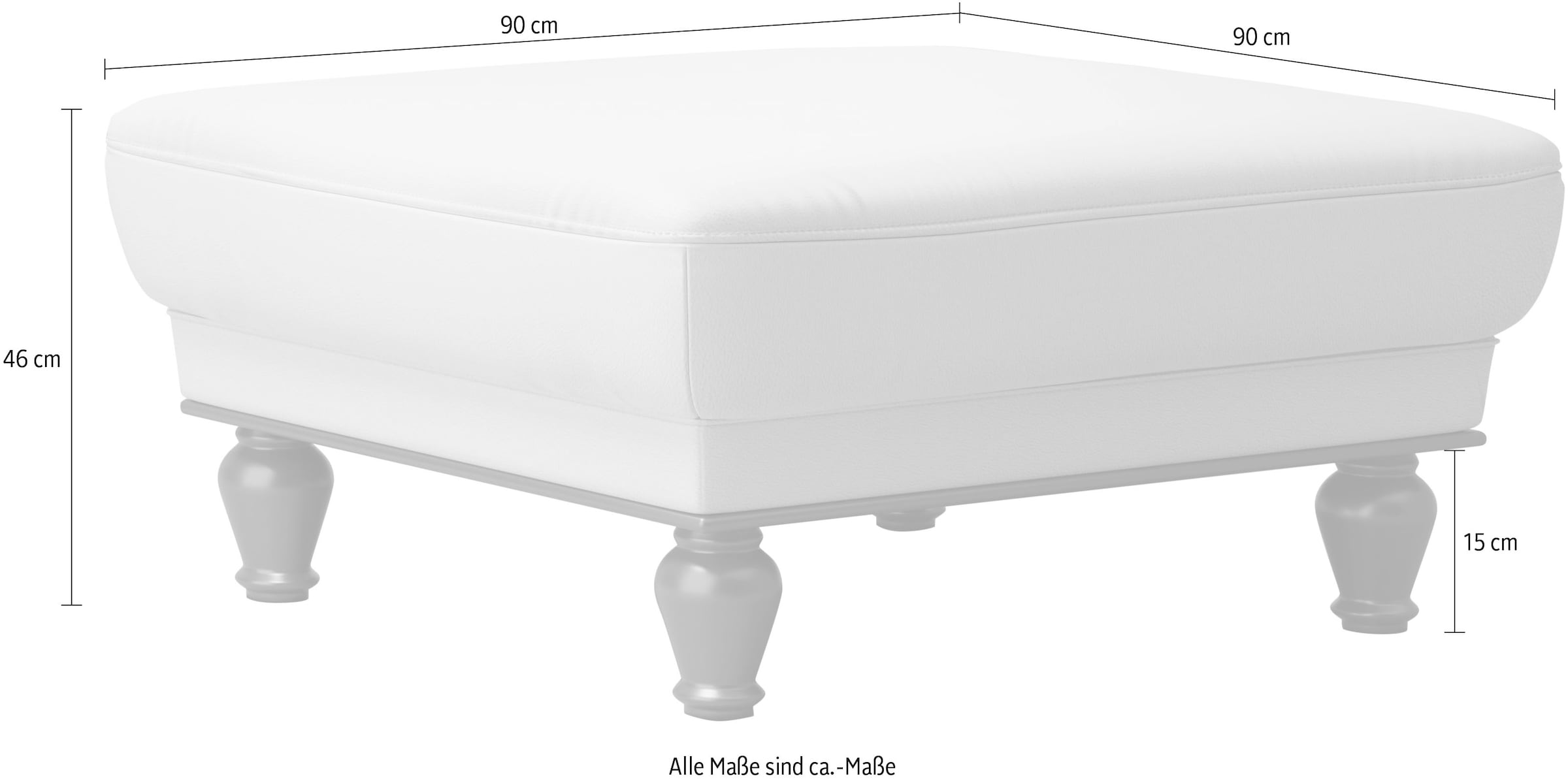sit&more Polsterhocker »Orient 5«, goldfarbene Füße