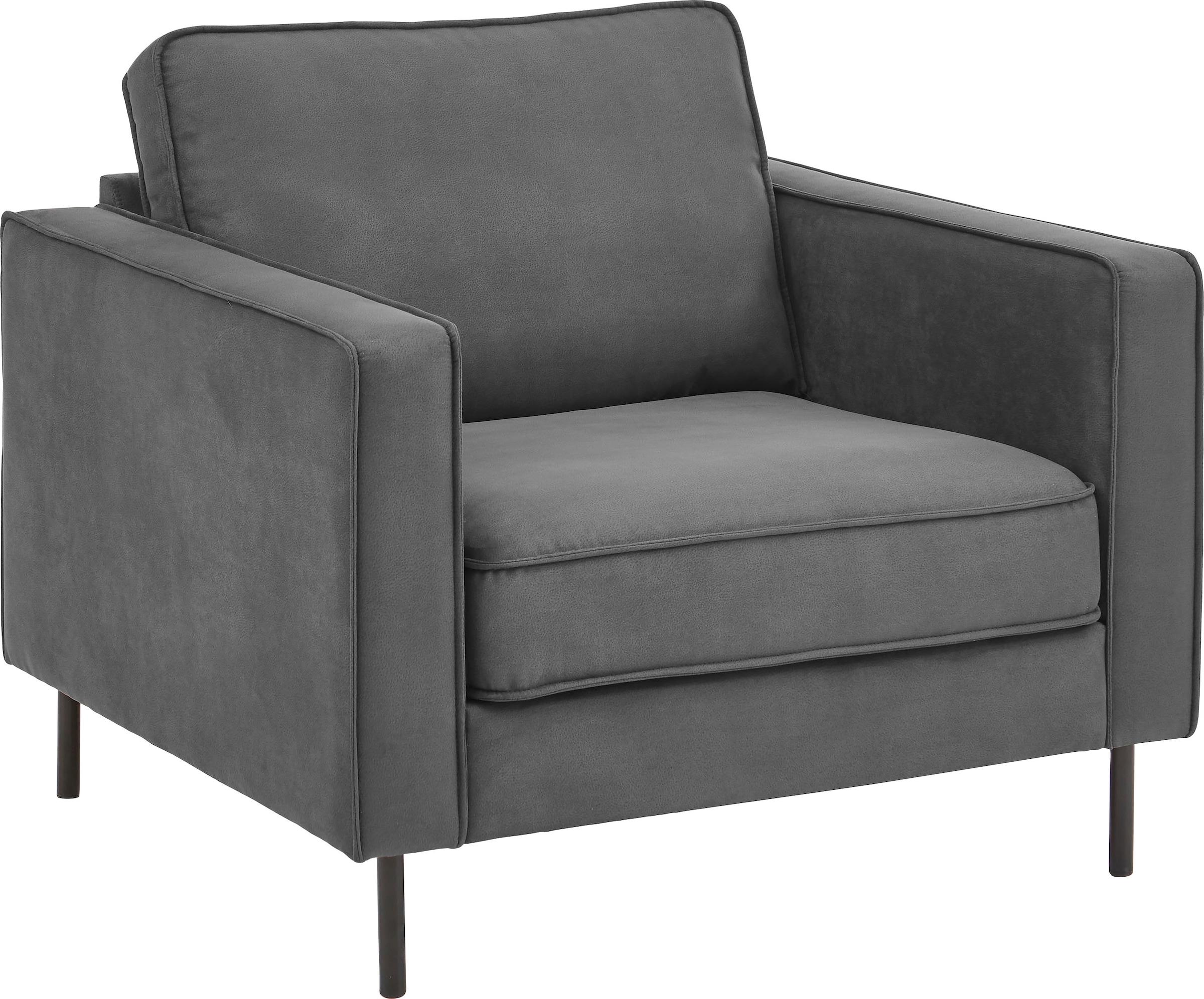 ATLANTIC home collection Sessel »Weston«, im skandinavischem Stil, mit Well günstig online kaufen