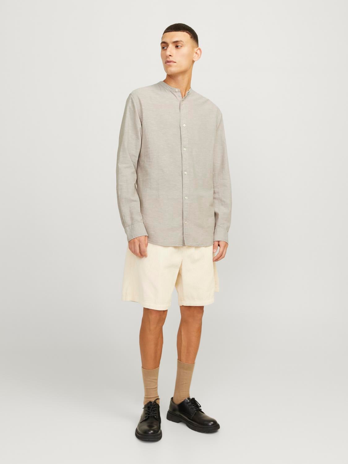 Jack & Jones Langarmhemd »JJELINEN BLEND BAND SHIRT LS SN«
