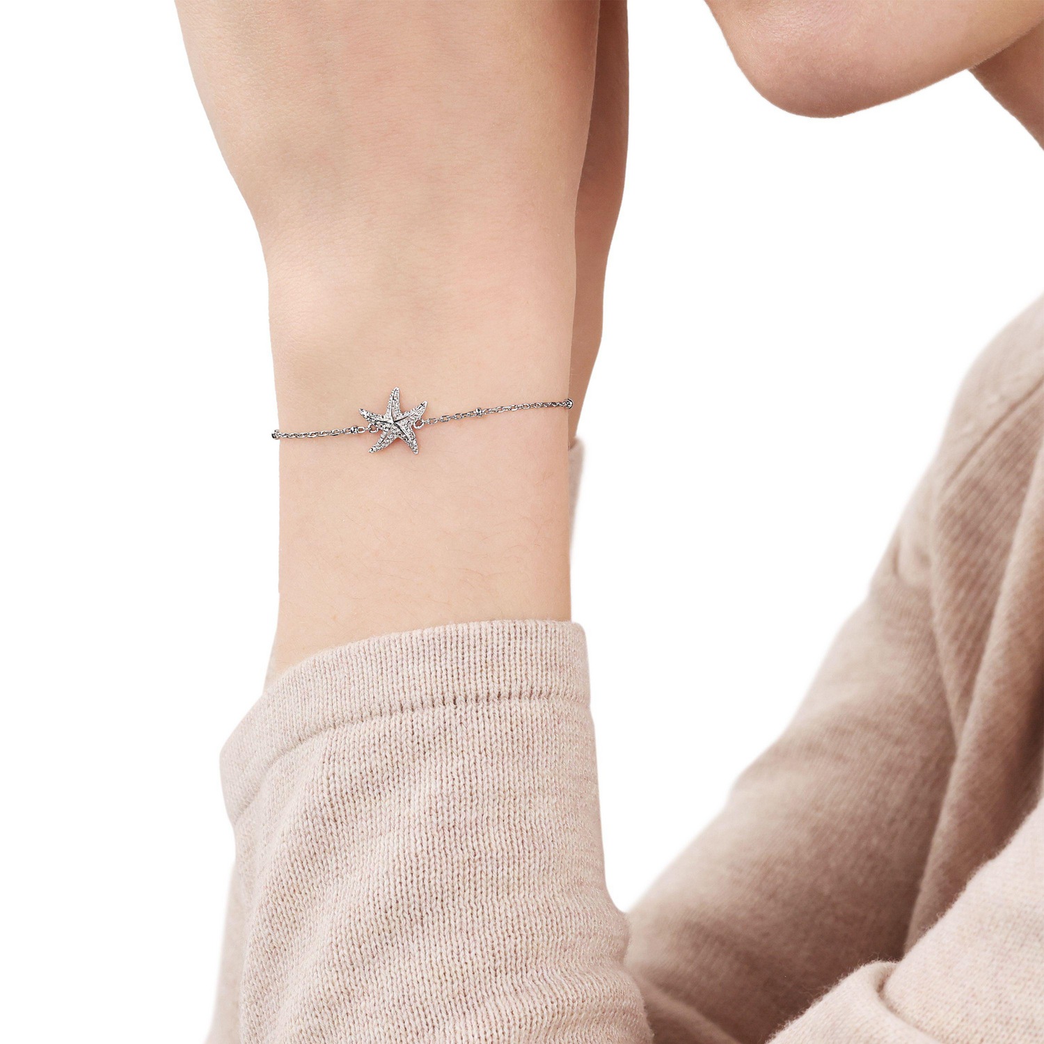 TOM TAILOR Silberarmband »Seestern-Optik« mit Zirkonia (synth.)